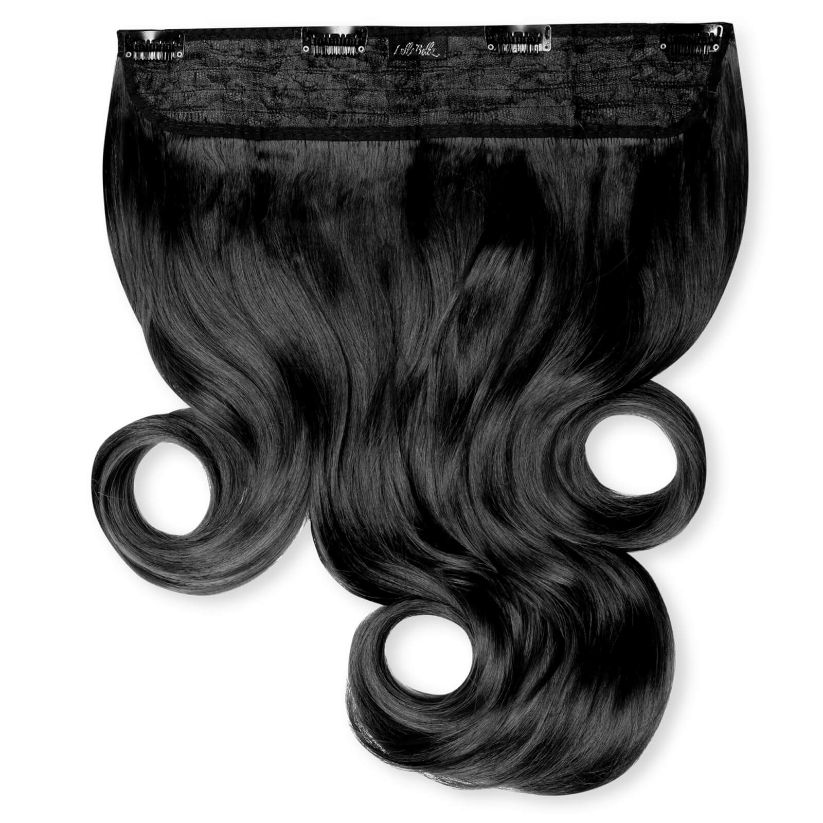 Lullabellz Thick 16 1-piece Curly Clip In Hair Extensions (various Colours) - Natural Black In White