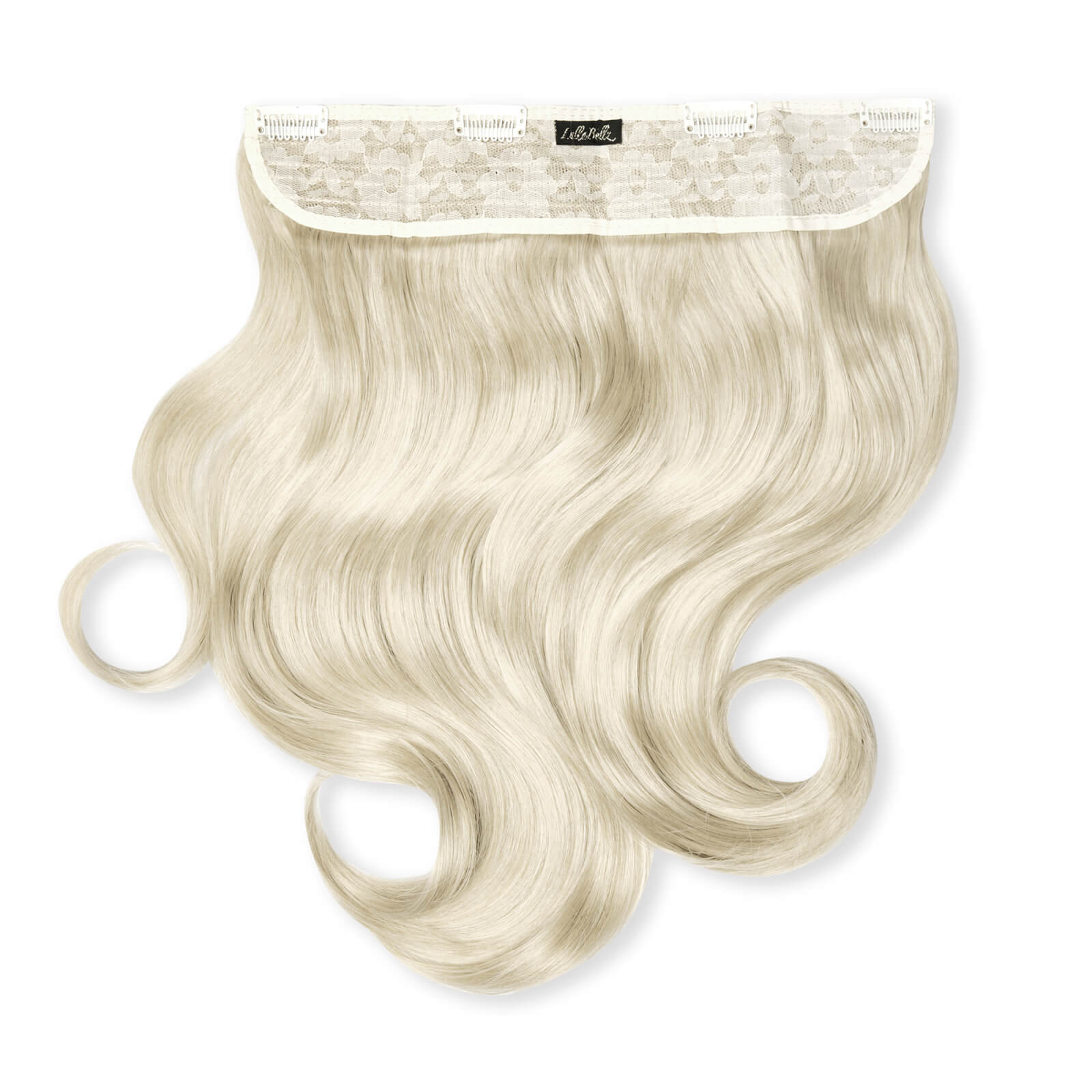 Lullabellz Thick 16 1-piece Curly Clip In Hair Extensions (various Colours) - Bleach Blonde In White