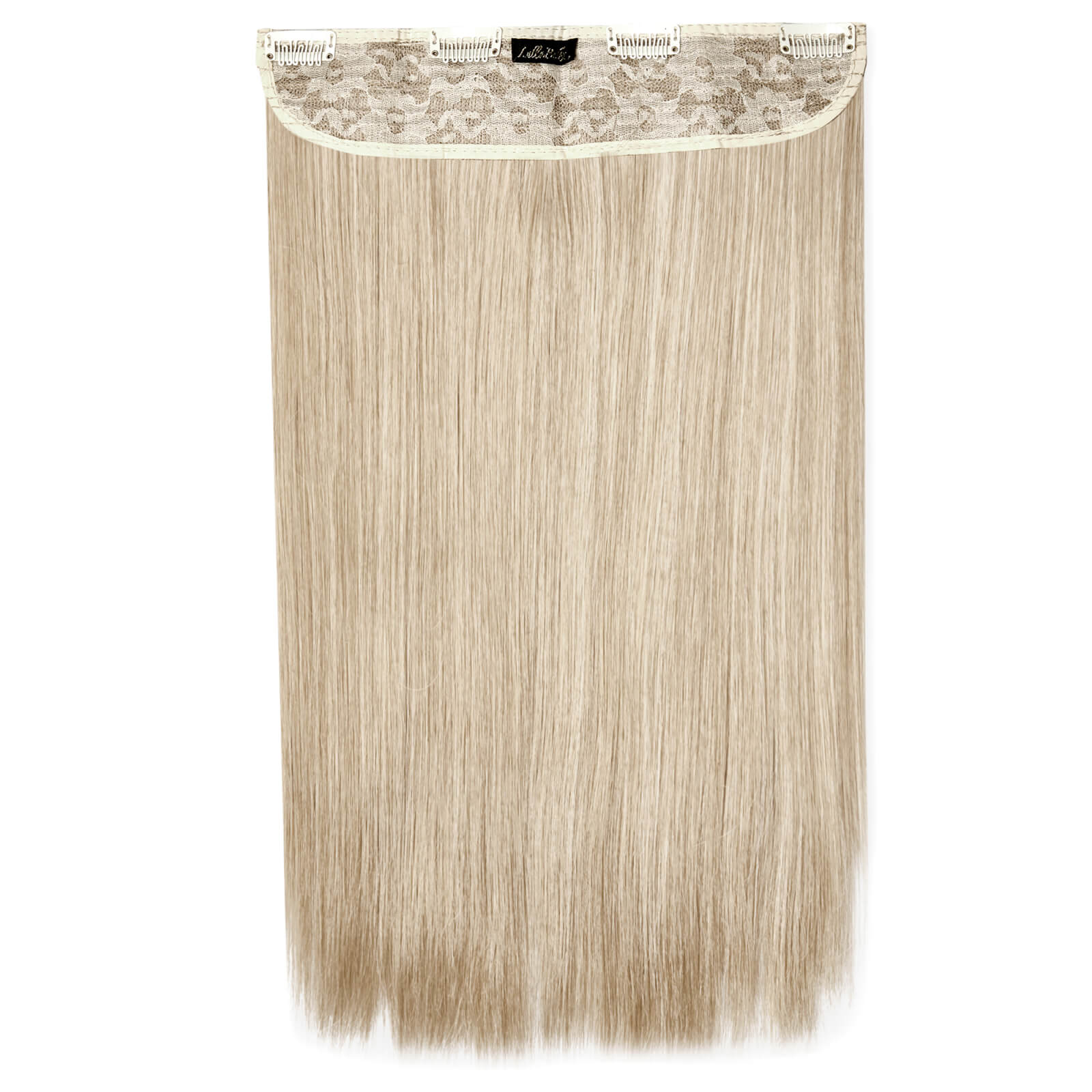 Lullabellz Thick 18 1-piece Straight Clip In Hair Extensions (various Colours) - California Blonde In White