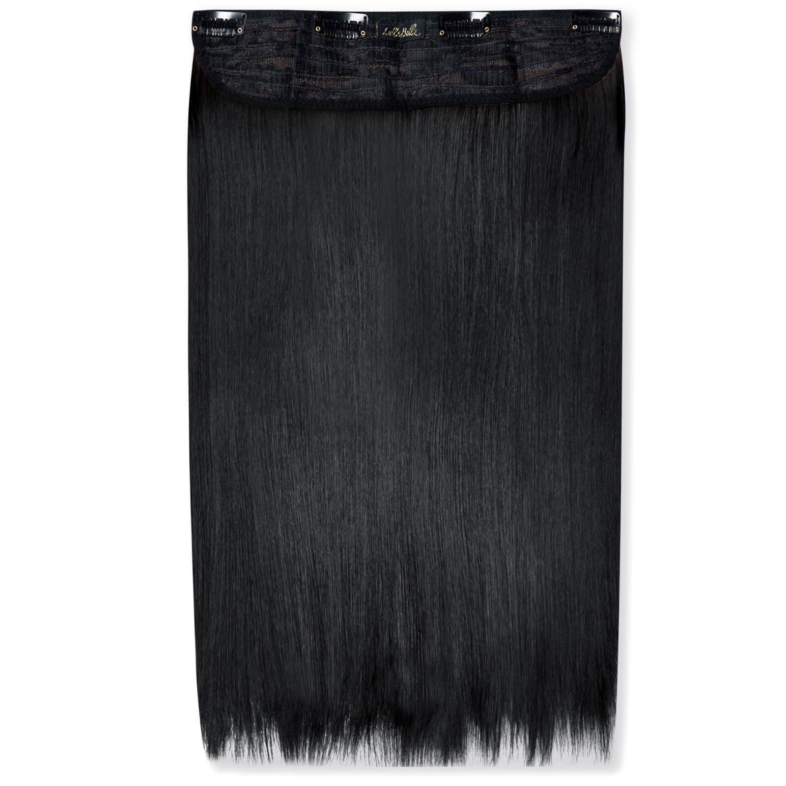 LullaBellz Thick 18 1-Piece Straight Clip in Hair Extensions (Various Colours) - Jet Black