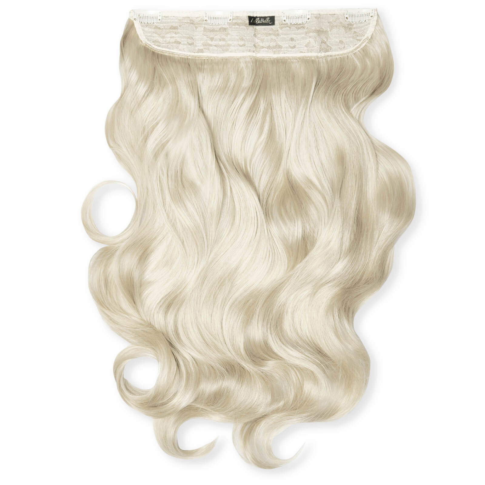 Lullabellz Thick 20 1-piece Curly Clip In Hair Extensions (various Colours) - Bleach Blonde In White