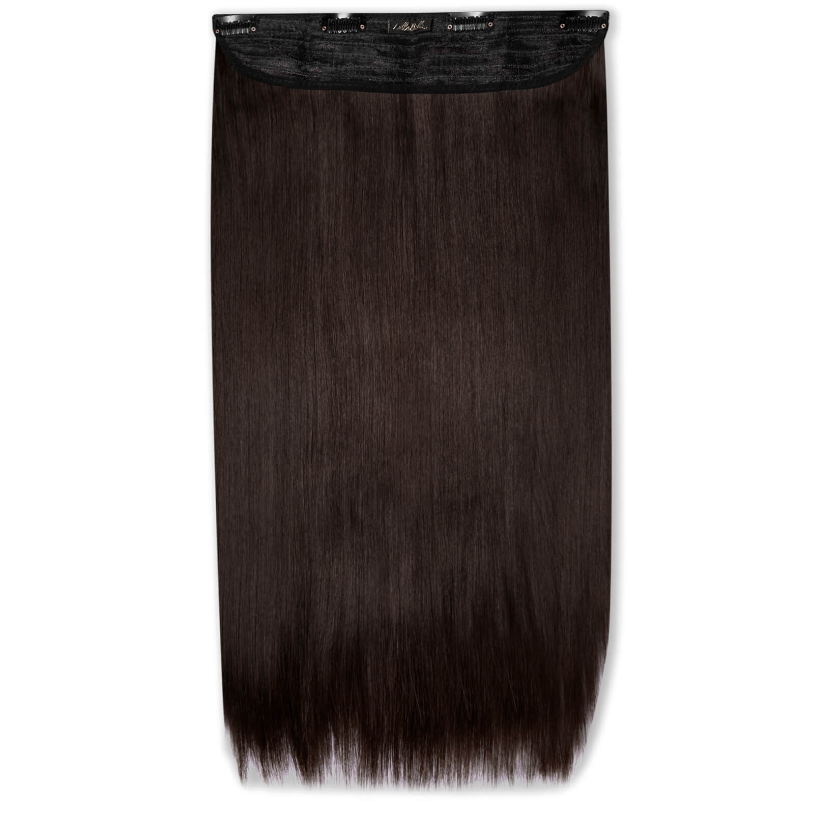 Lullabellz Thick 24 1-piece Straight Clip In Hair Extensions (various Colours) - Dark Brown In White