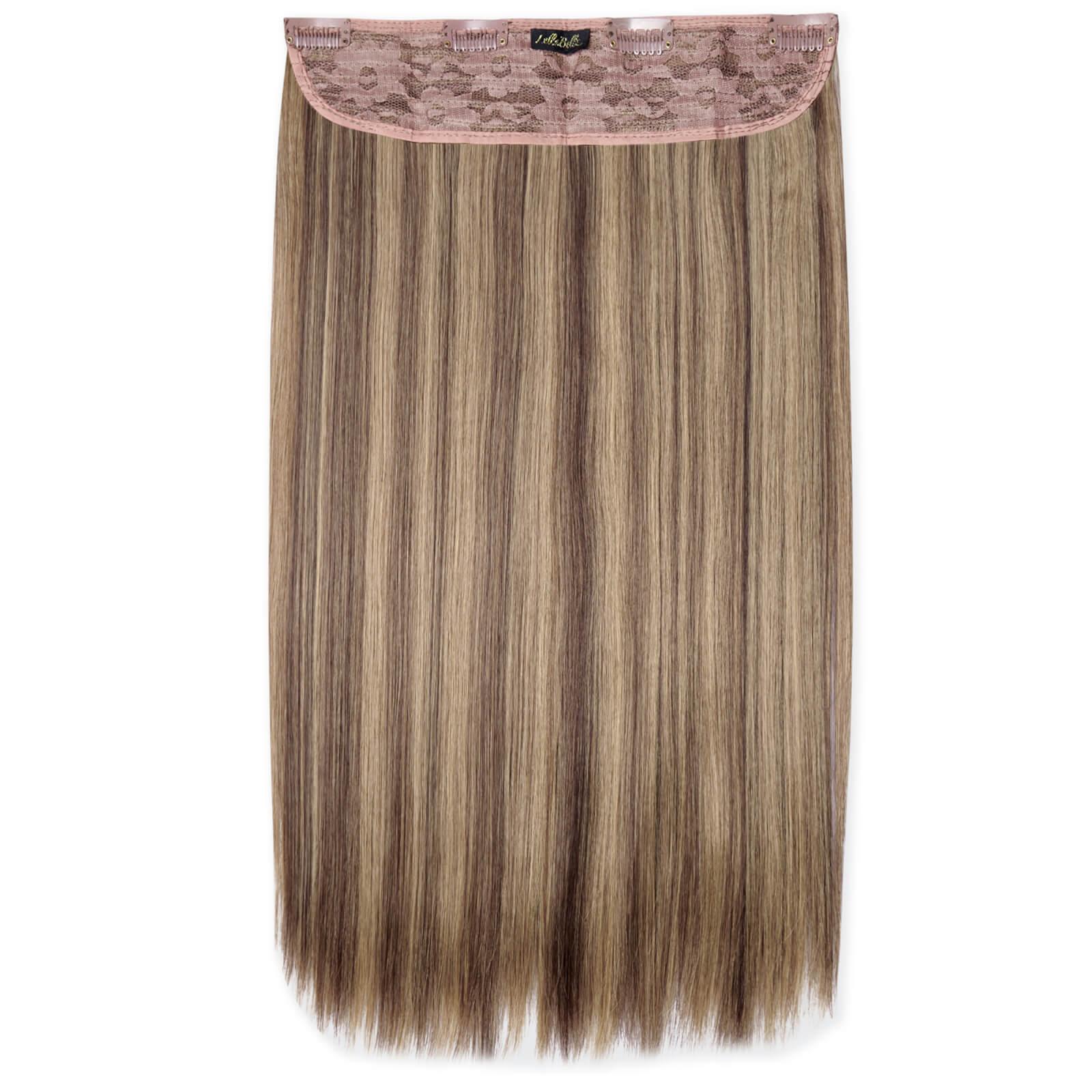 LullaBellz Thick 24 1-Piece Straight Clip in Hair Extensions (Various Colours) - Mellow Brown