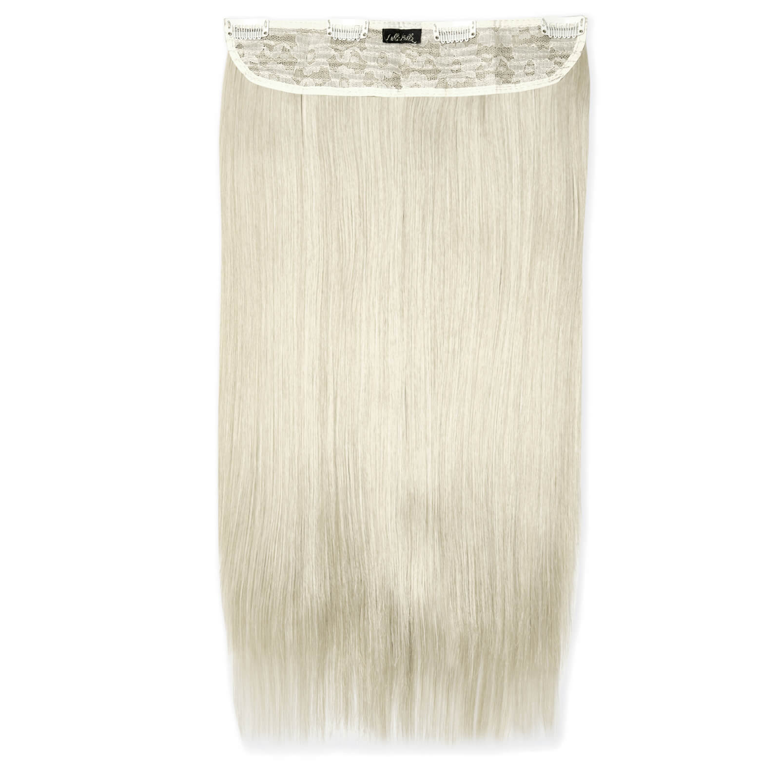 Lullabellz Thick 24 1-piece Straight Clip In Hair Extensions (various Colours) - Bleach Blonde In White