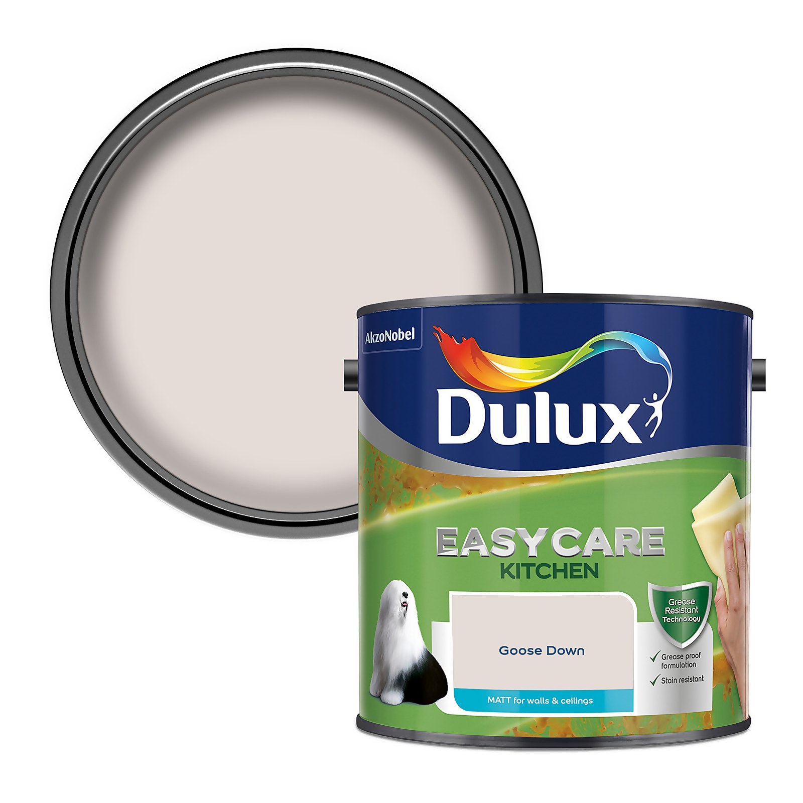Dulux Easycare Kitchen Matt Emulsion Paint Goose Down - 2.5L