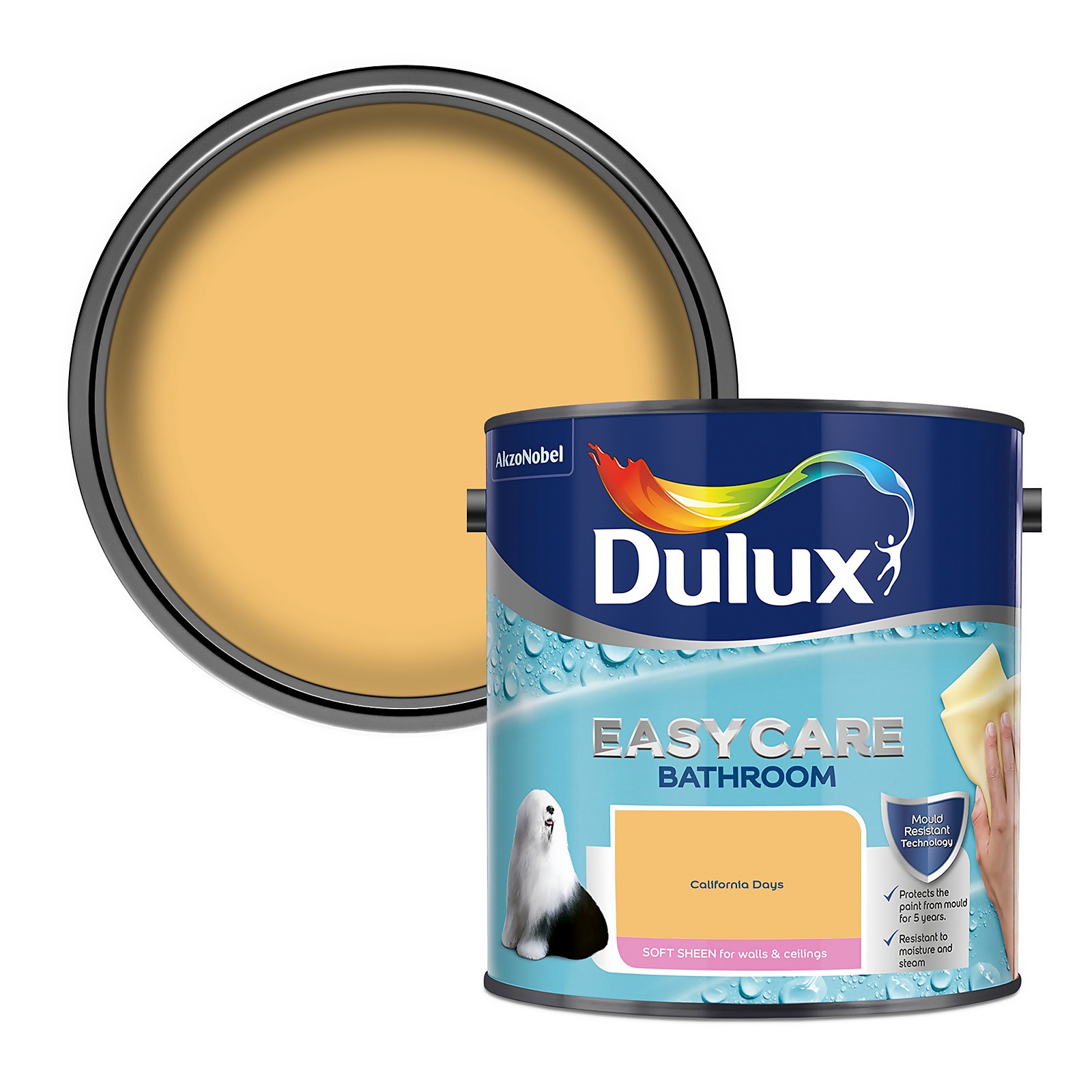Dulux Easycare Bathroom Soft Sheen Paint California Days - 2.5L