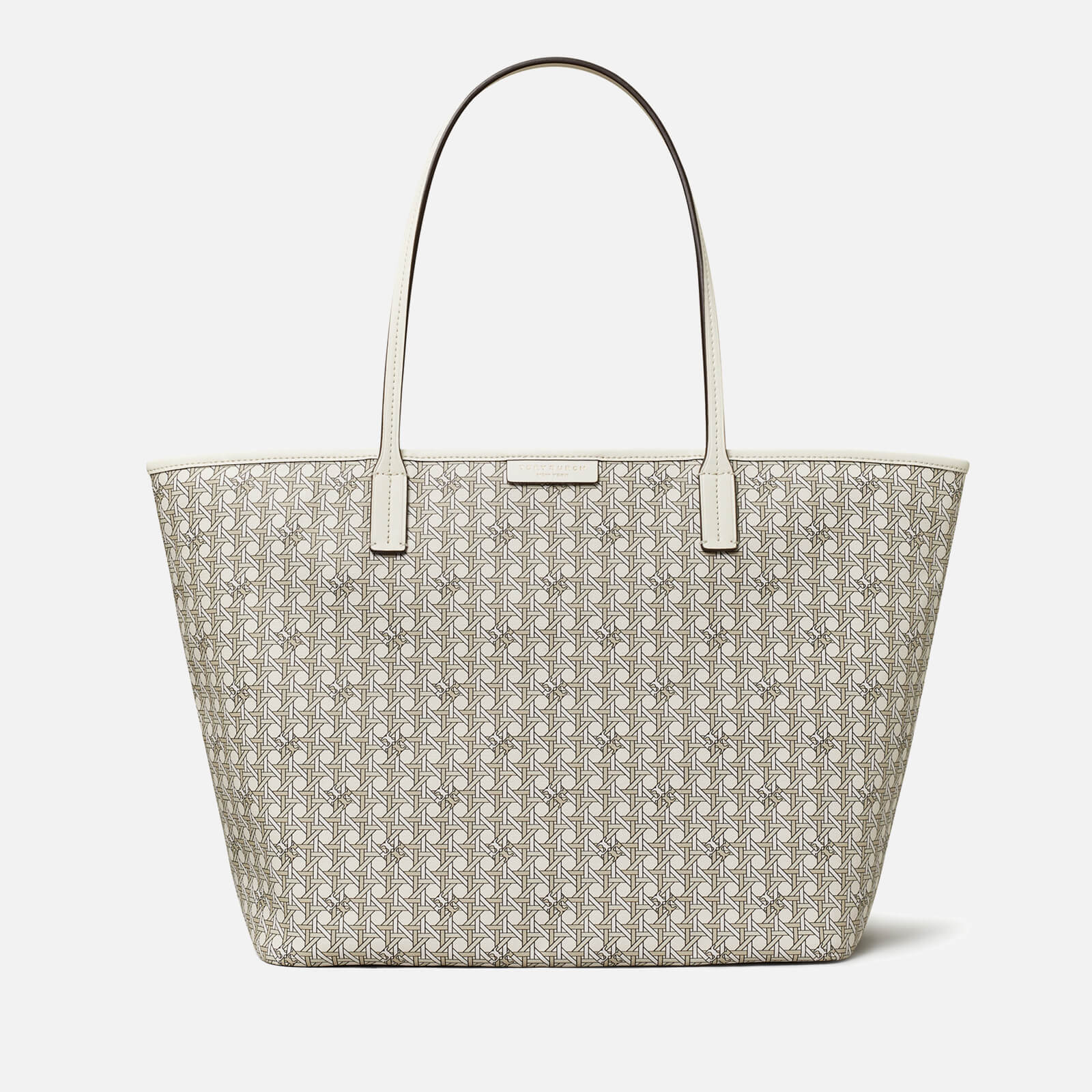 Tory Burch Small Monogram Coated-Canvas Tote Bag