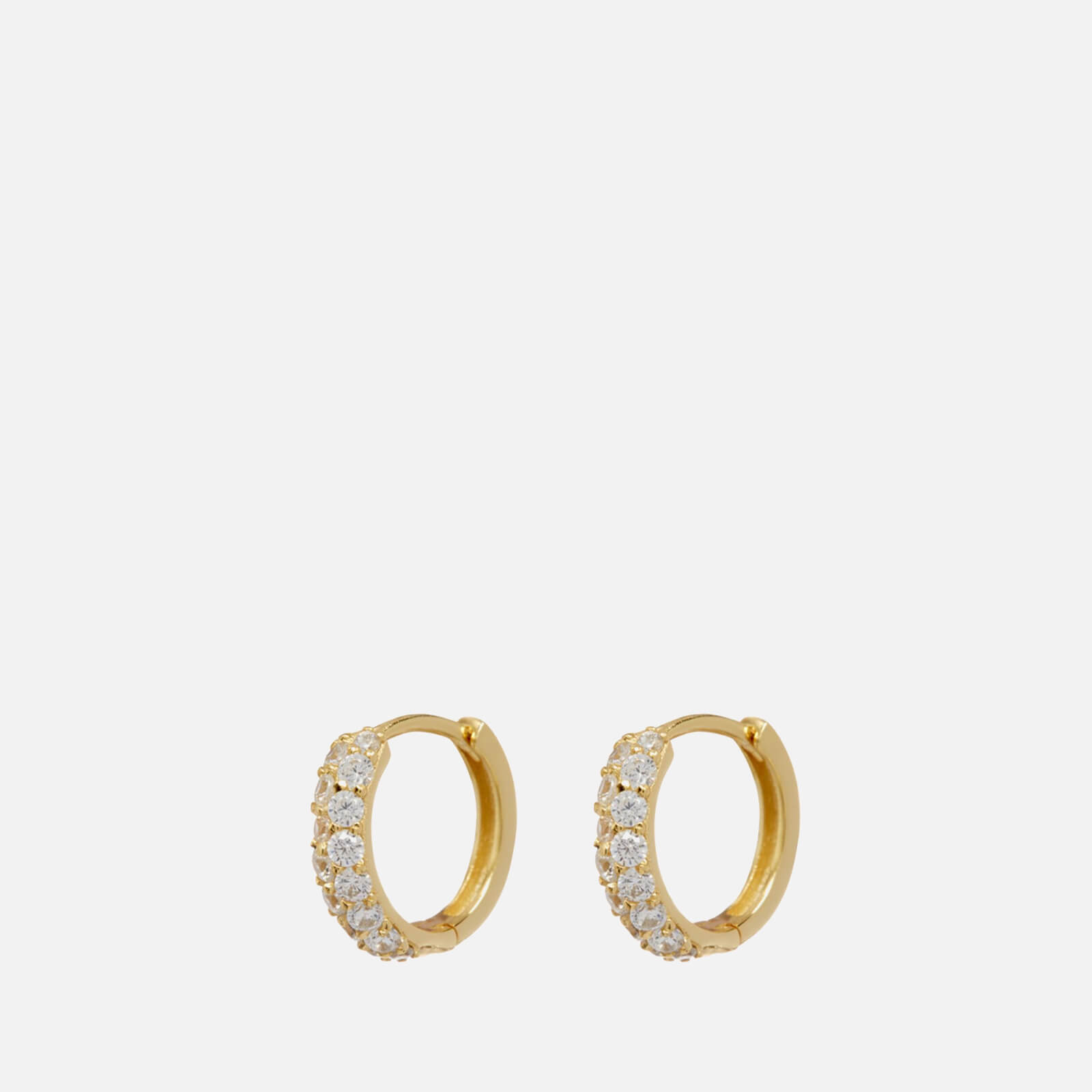 Image of Luv AJ Pavé Gold-Plated Crystal Baby Earrings