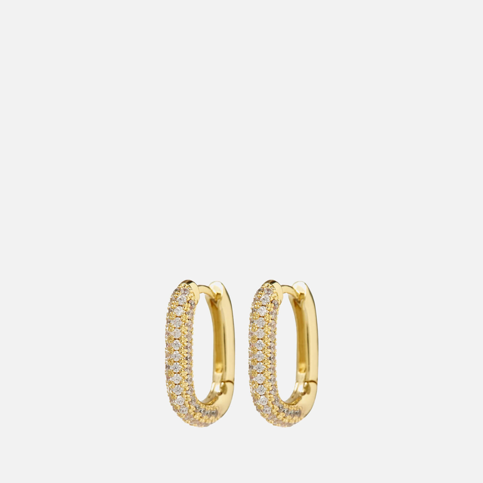 Luv AJ Pave Chain Gold-Plated Crystals Earrings
