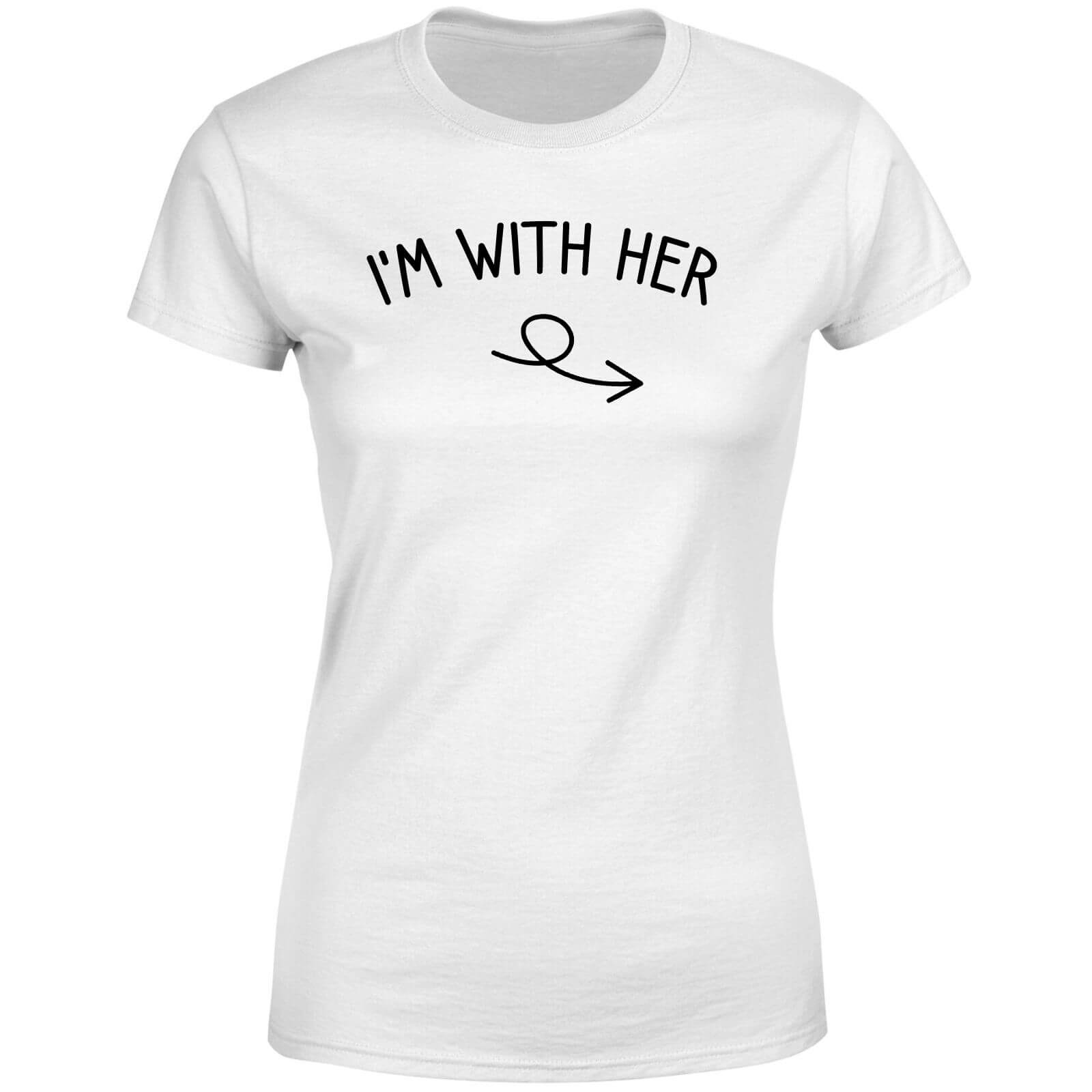 I'm With Her Left Pointer Women's T-Shirt - White - XS - White