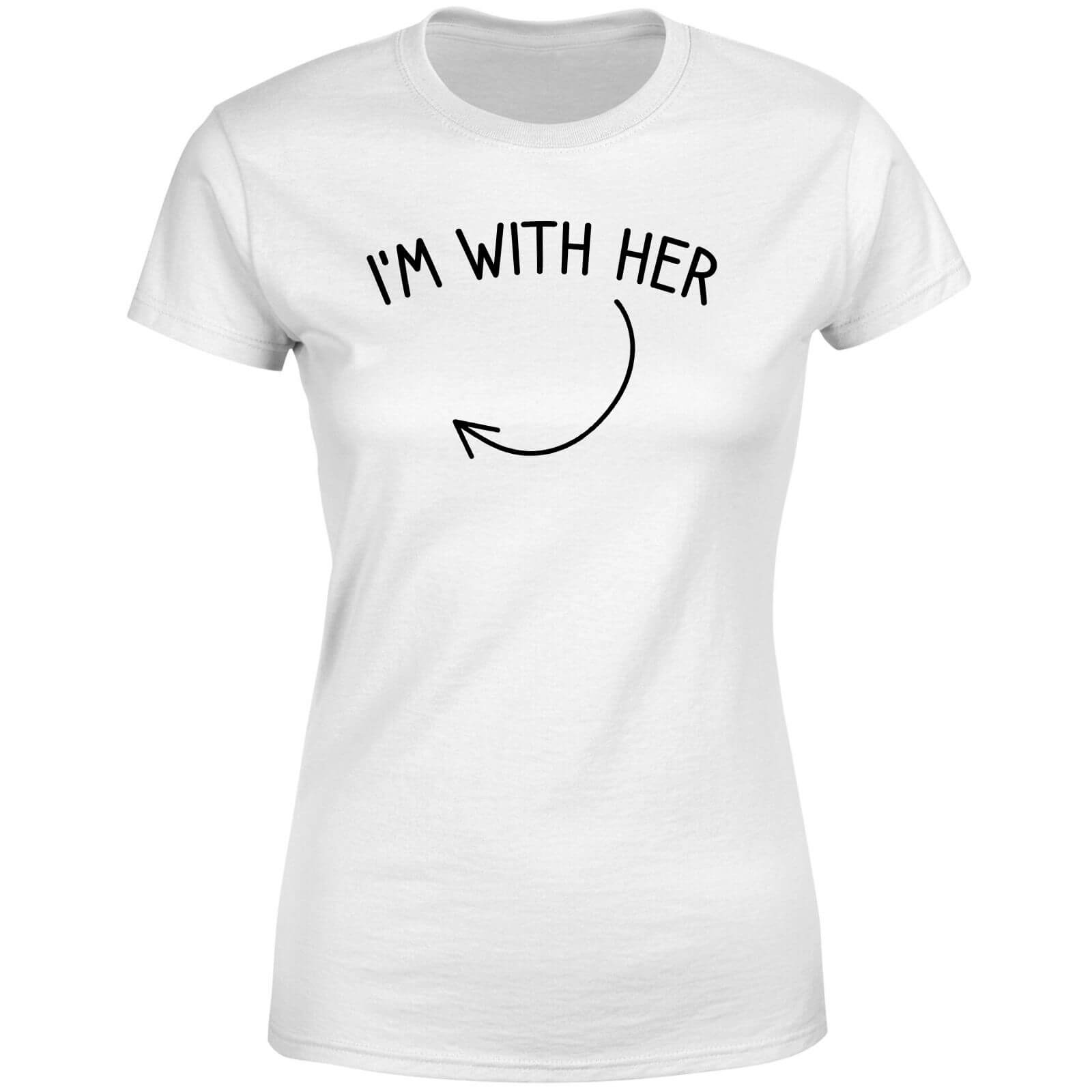 I'm With Her Right Pointer Women's T-Shirt - White - XS - White