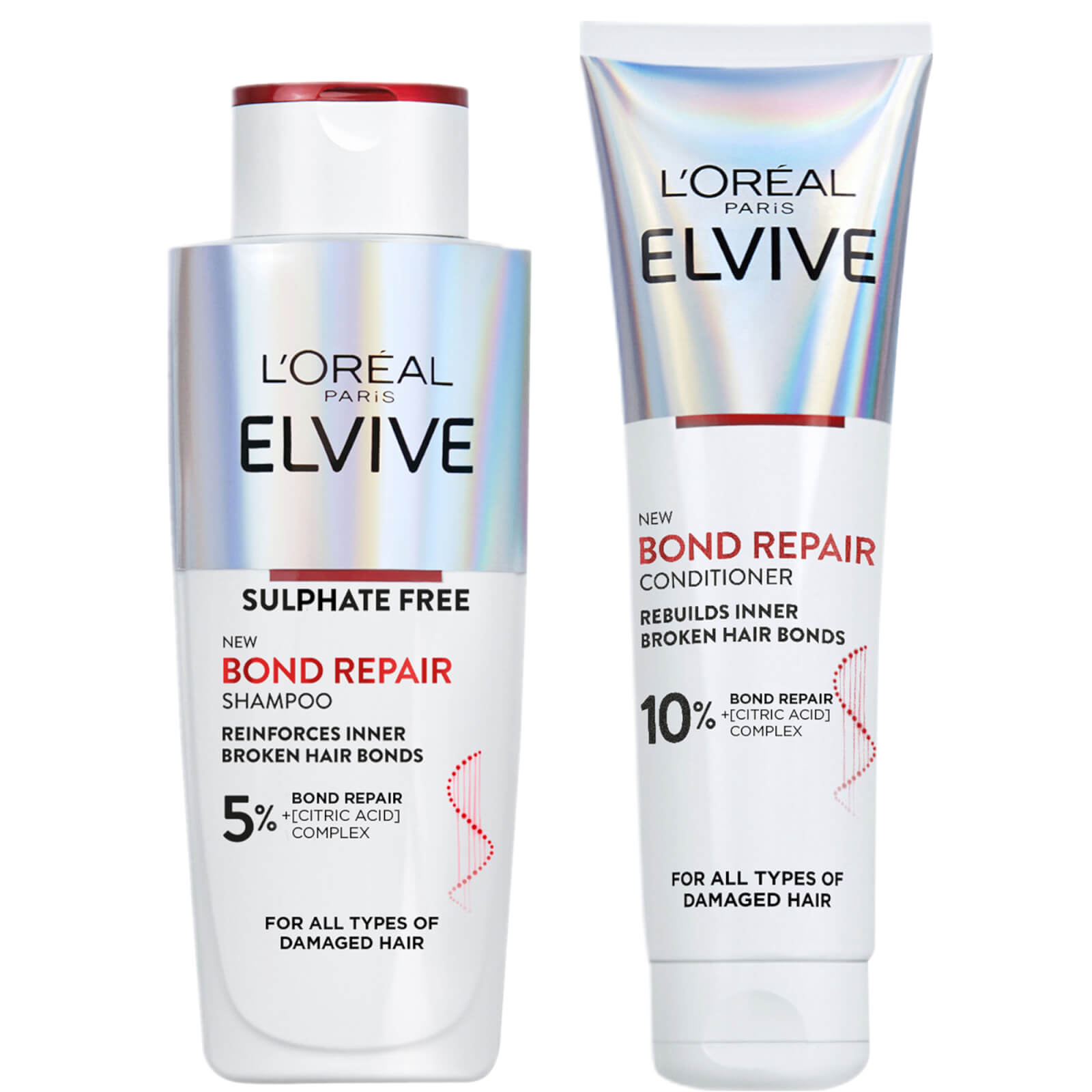 L'oréal Paris Elvive Bond Repair Shampoo And Conditioner Bundle For Damaged Hair In Neutrals