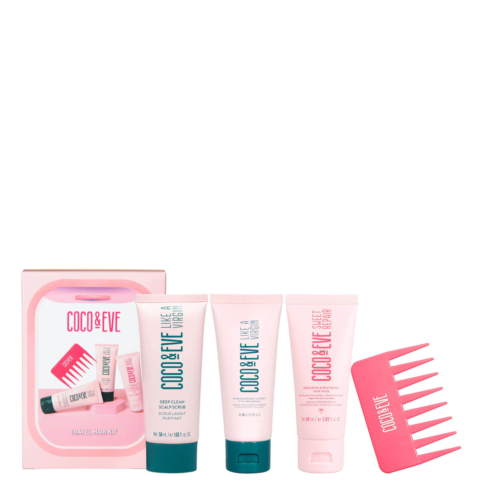 Coco & Eve Travel Hair Kit In White
