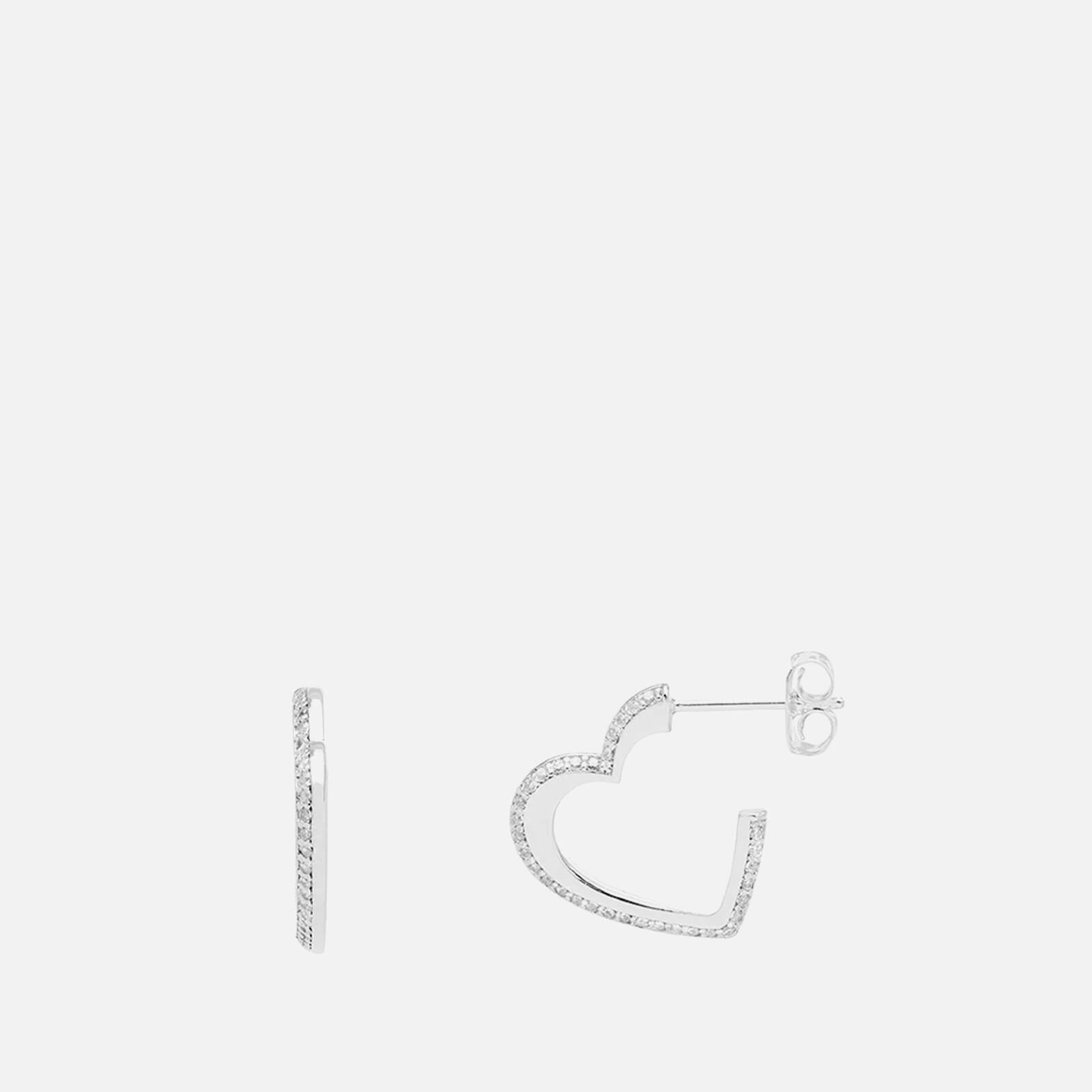 Image of Estella Bartlett Silver-Plated Open Heart Hoop
