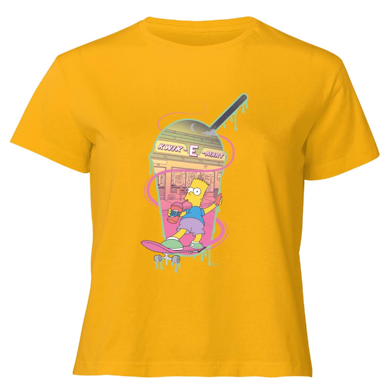 The Simpsons Squishee Women's Cropped T-Shirt - Mustard - XS - Senf