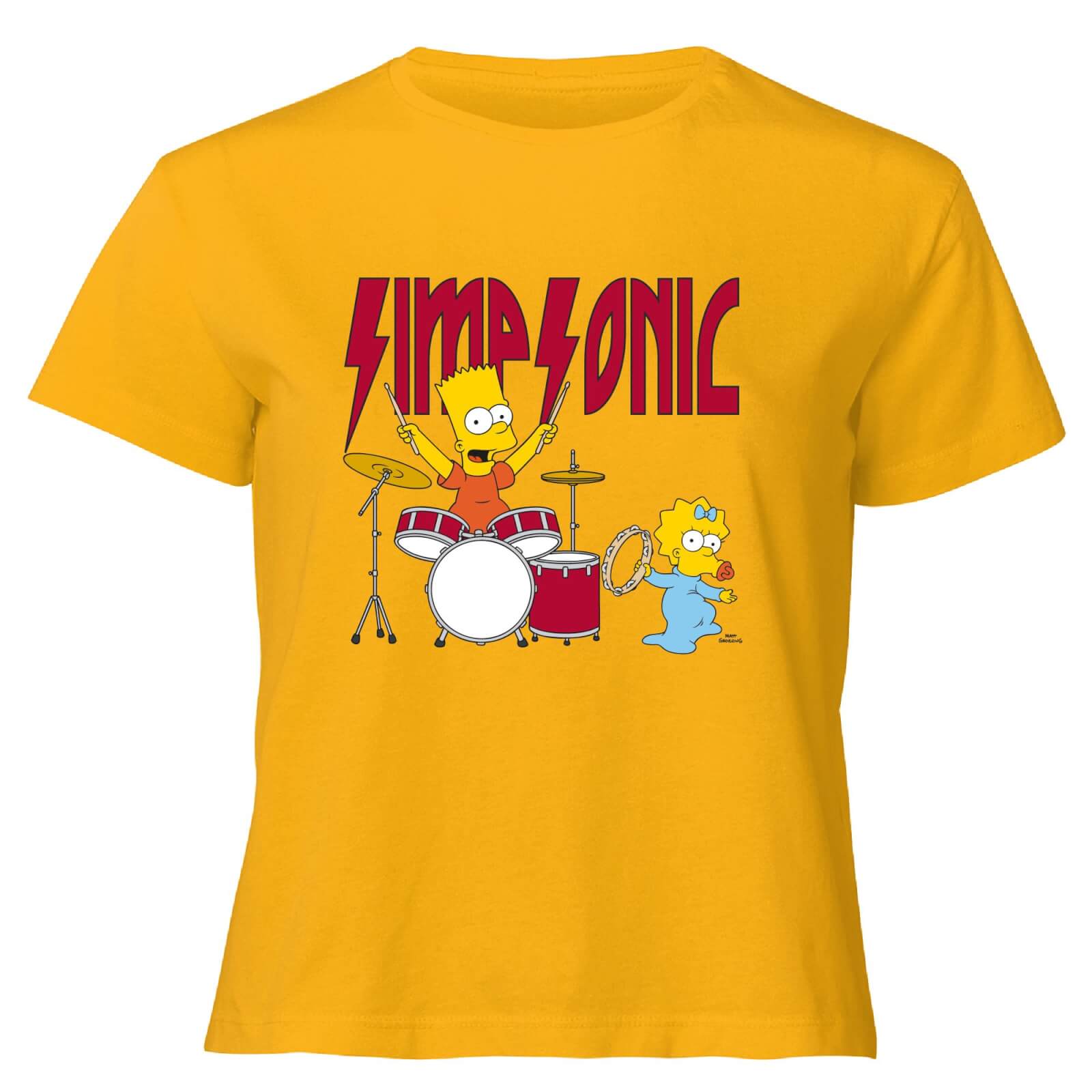 The Simpsons Simpsonic Women's Cropped T-Shirt - Mustard - XS - Senf