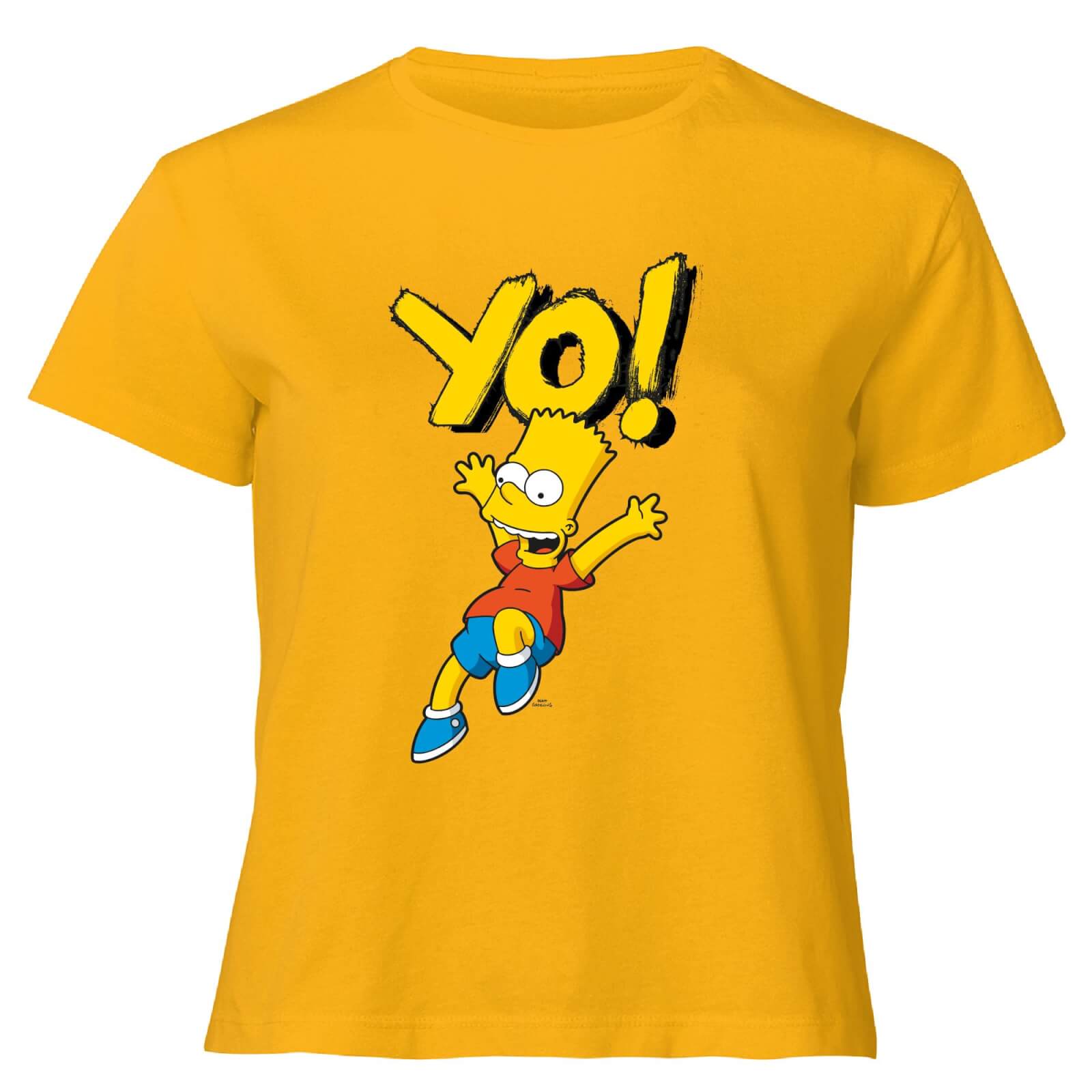 The Simpsons Yo! Bart Women's Cropped T-Shirt - Mustard - XS - Senf
