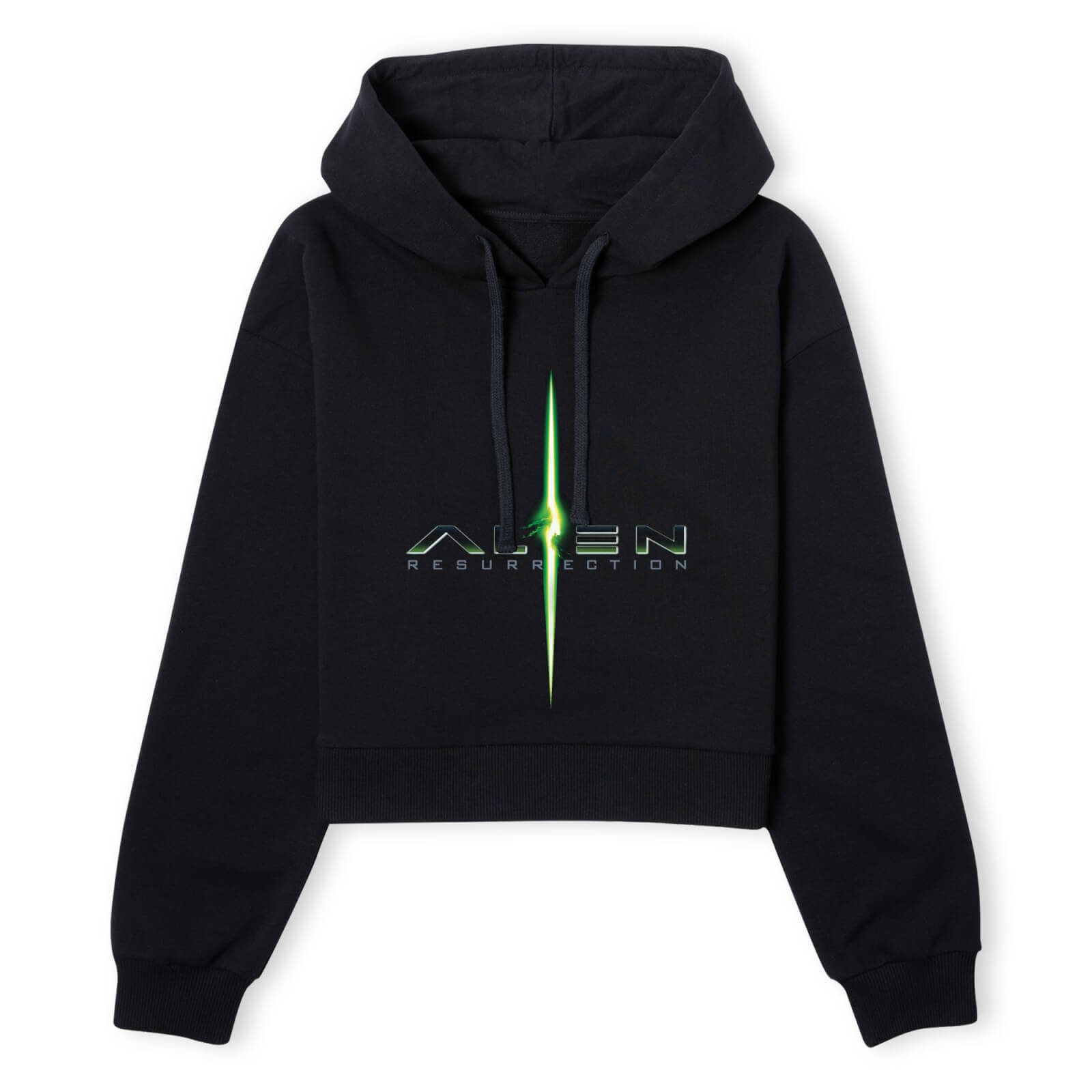 Alien Logo Women's Cropped Hoodie - Black - XS - Schwarz