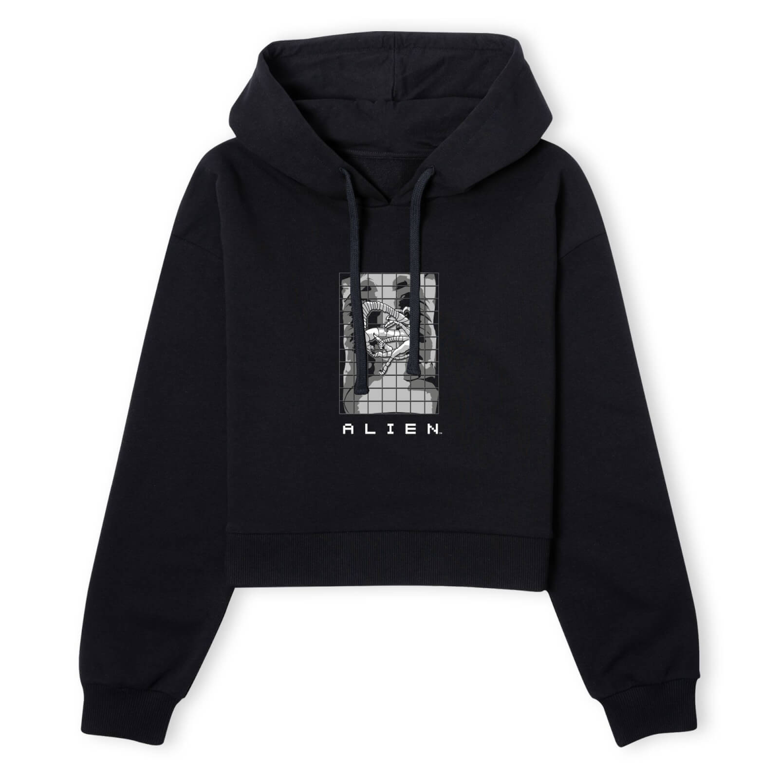 Alien X-Ray Hugger Women's Cropped Hoodie - Black - XS - Schwarz