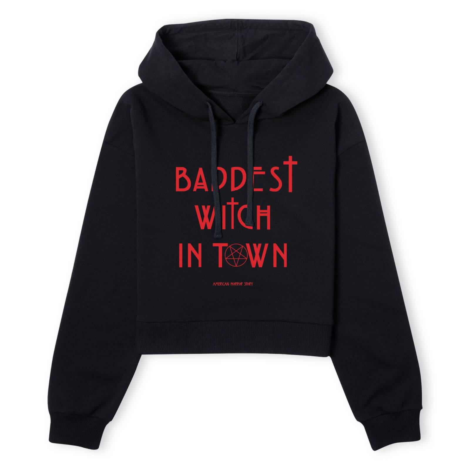American Horror Story Baddest Witch In Town Women's Cropped Hoodie - Black - XS - Schwarz