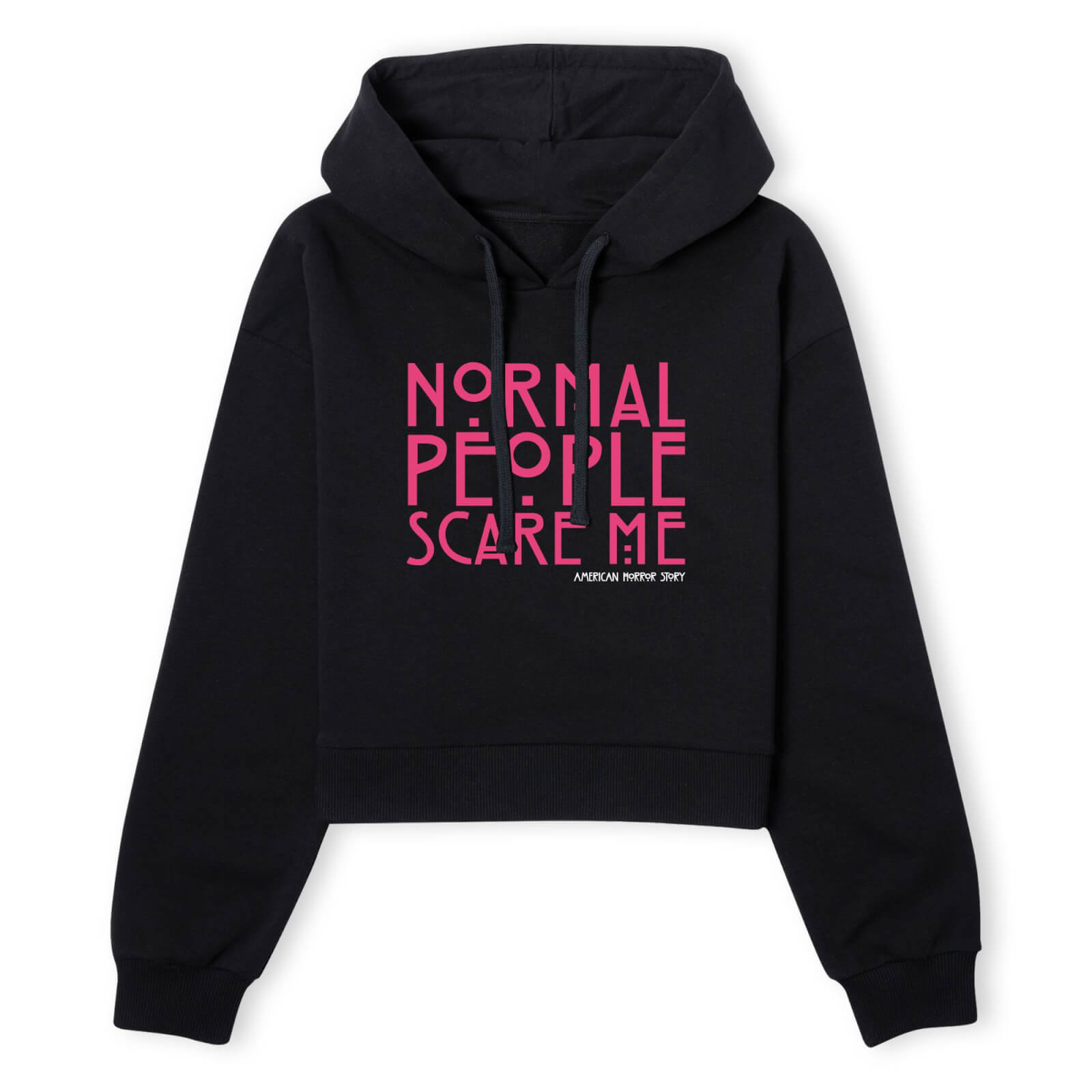 American Horror Story Normal People Scare Me Women's Cropped Hoodie - Black - XS - Schwarz
