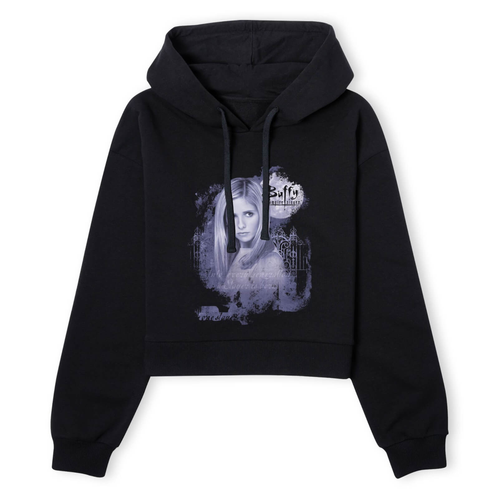 Buffy The Vampire Slayer Face Women's Cropped Hoodie - Black - XS - Schwarz