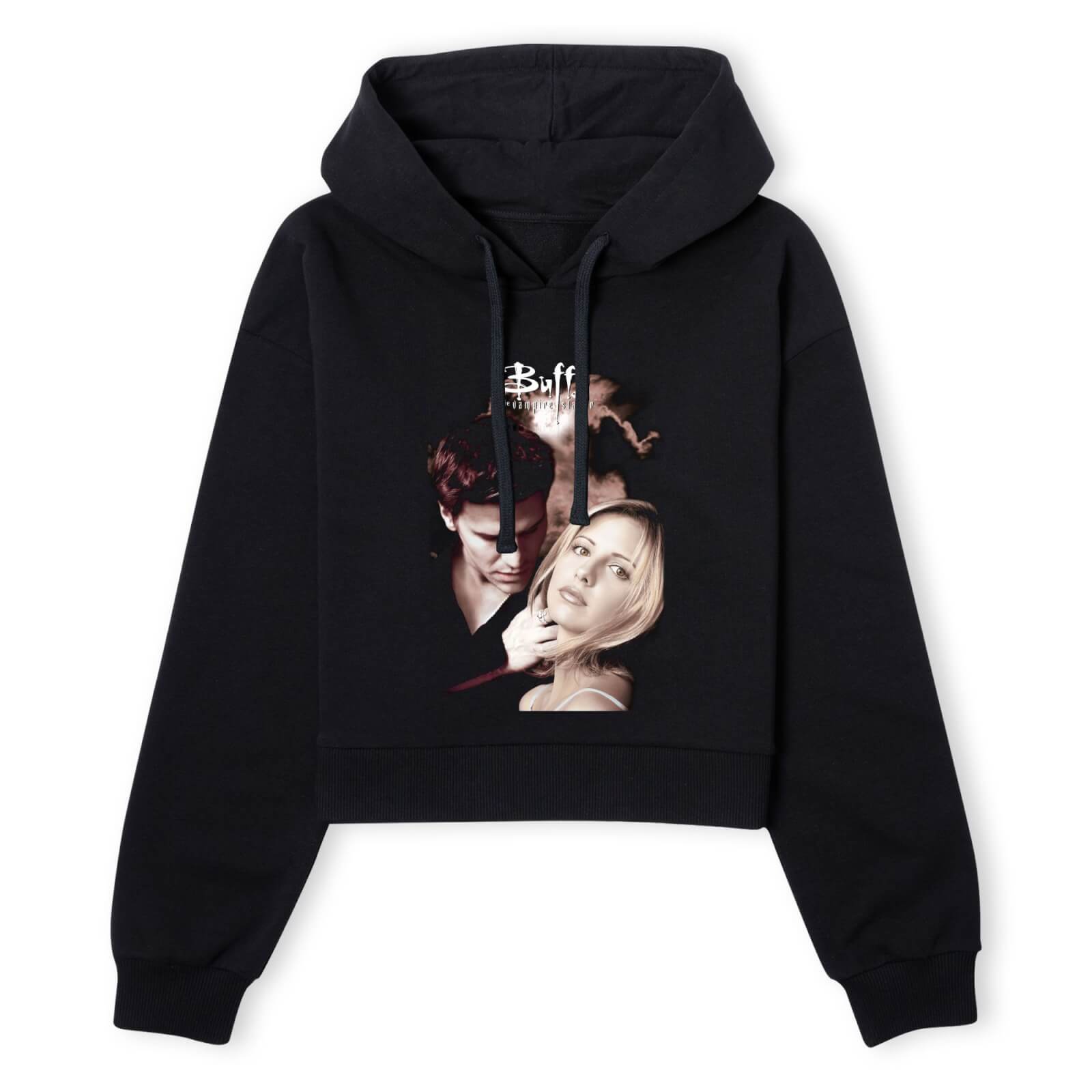 Buffy The Vampire Slayer Angel Poster Women's Cropped Hoodie - Black - XS - Schwarz