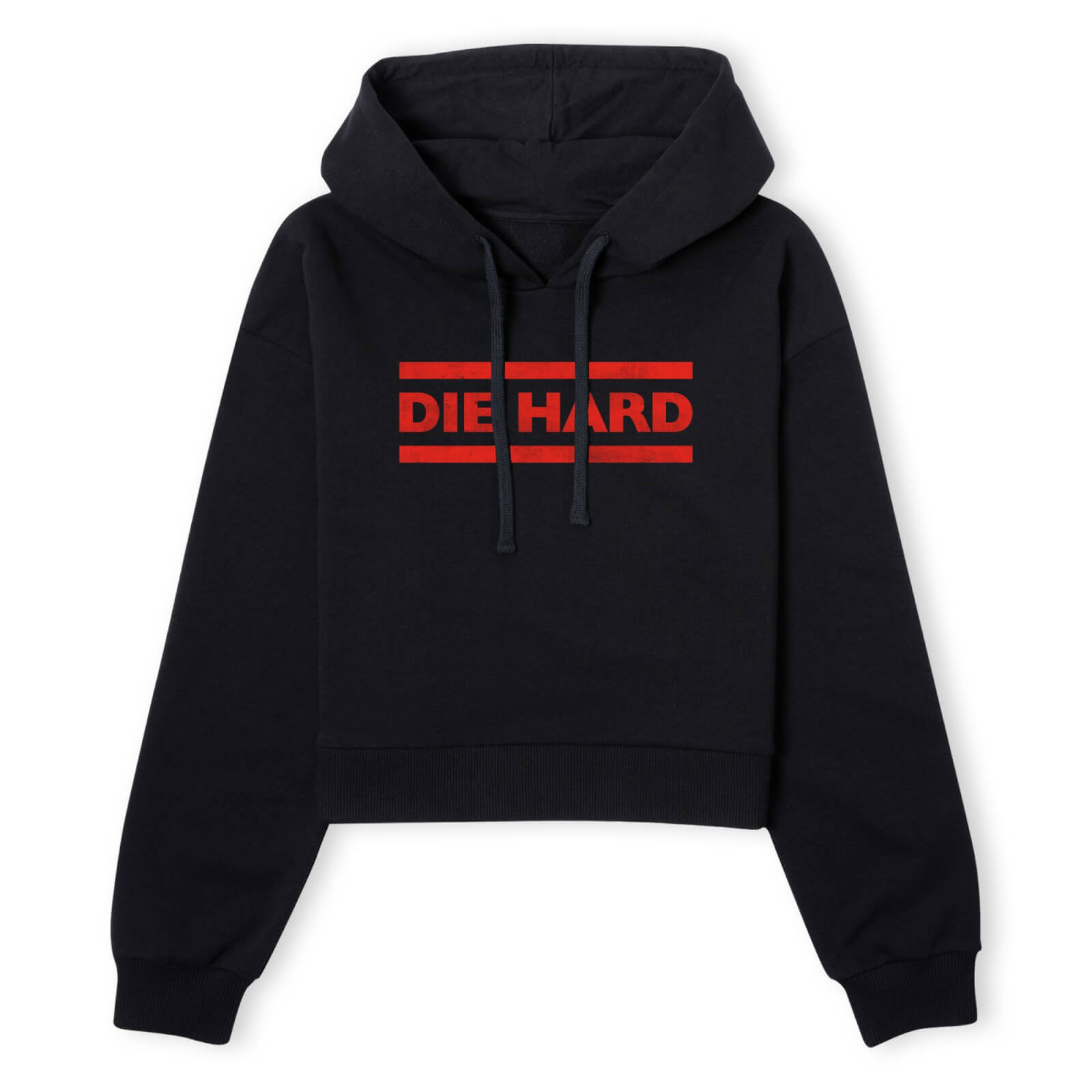 Die Hard Red Logo Women's Cropped Hoodie - Black - XS - Schwarz