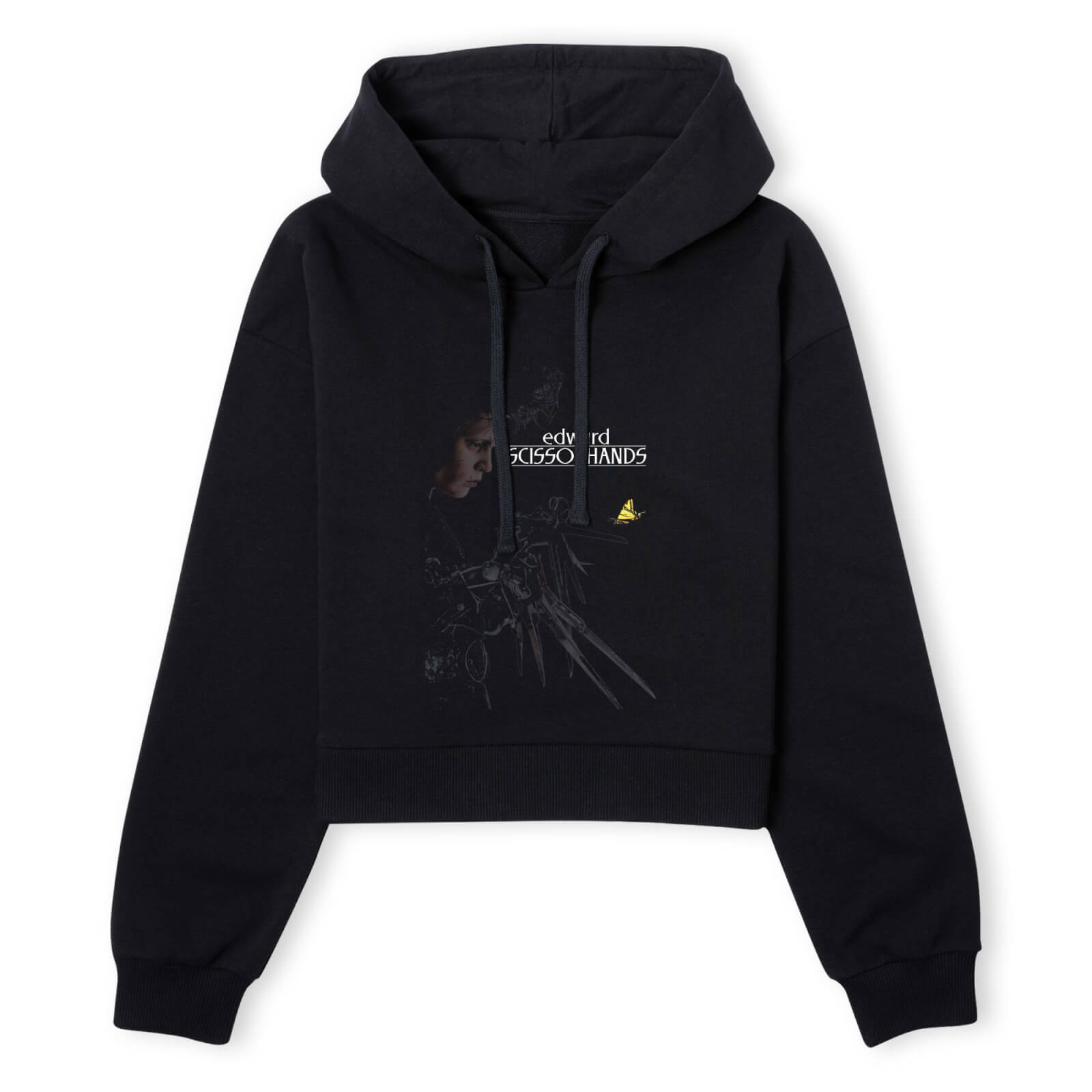 Edward Scissorhands Poster Women's Cropped Hoodie - Black - XS - Black