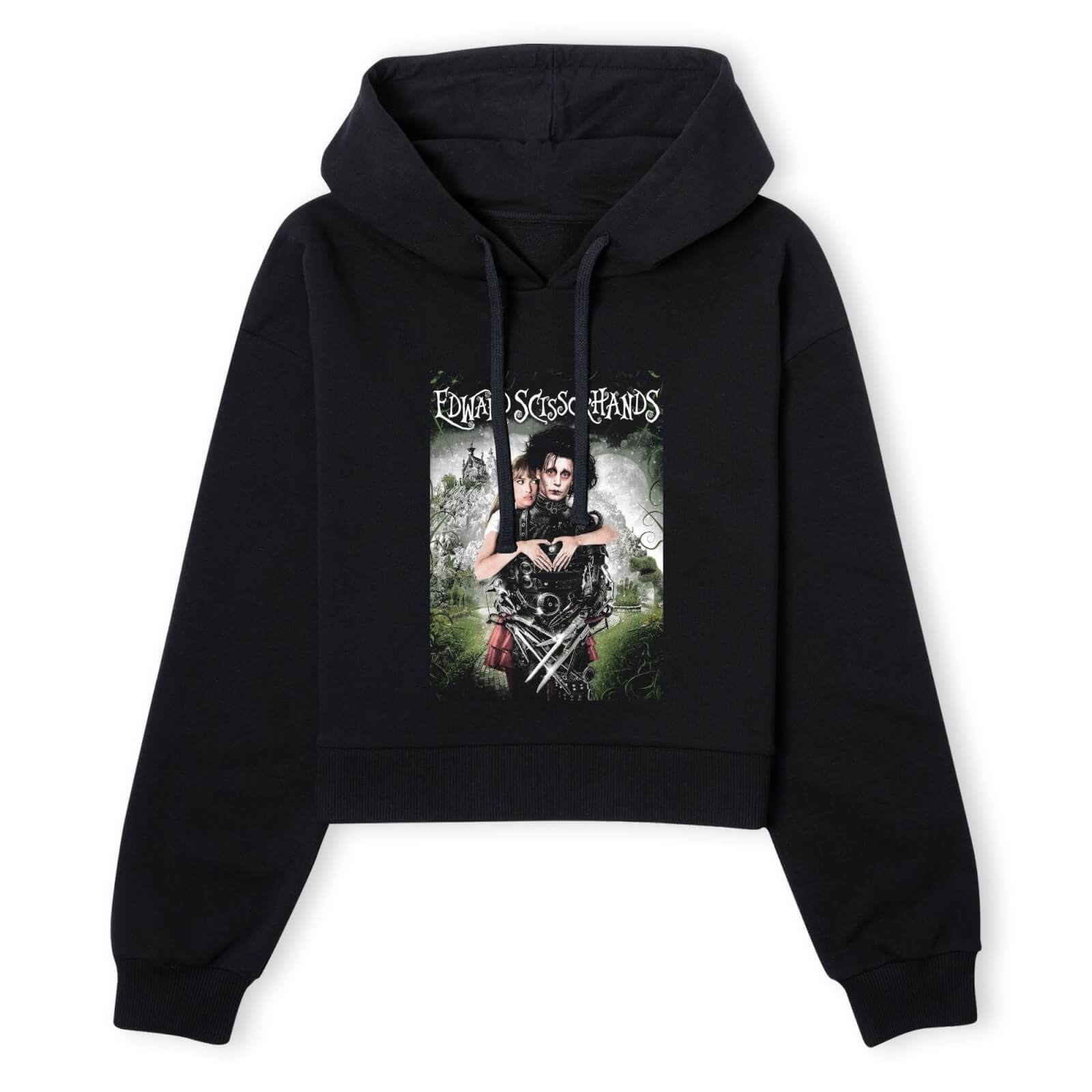 Edward Scissorhands Movie Poster Women's Cropped Hoodie - Black - XS - Schwarz