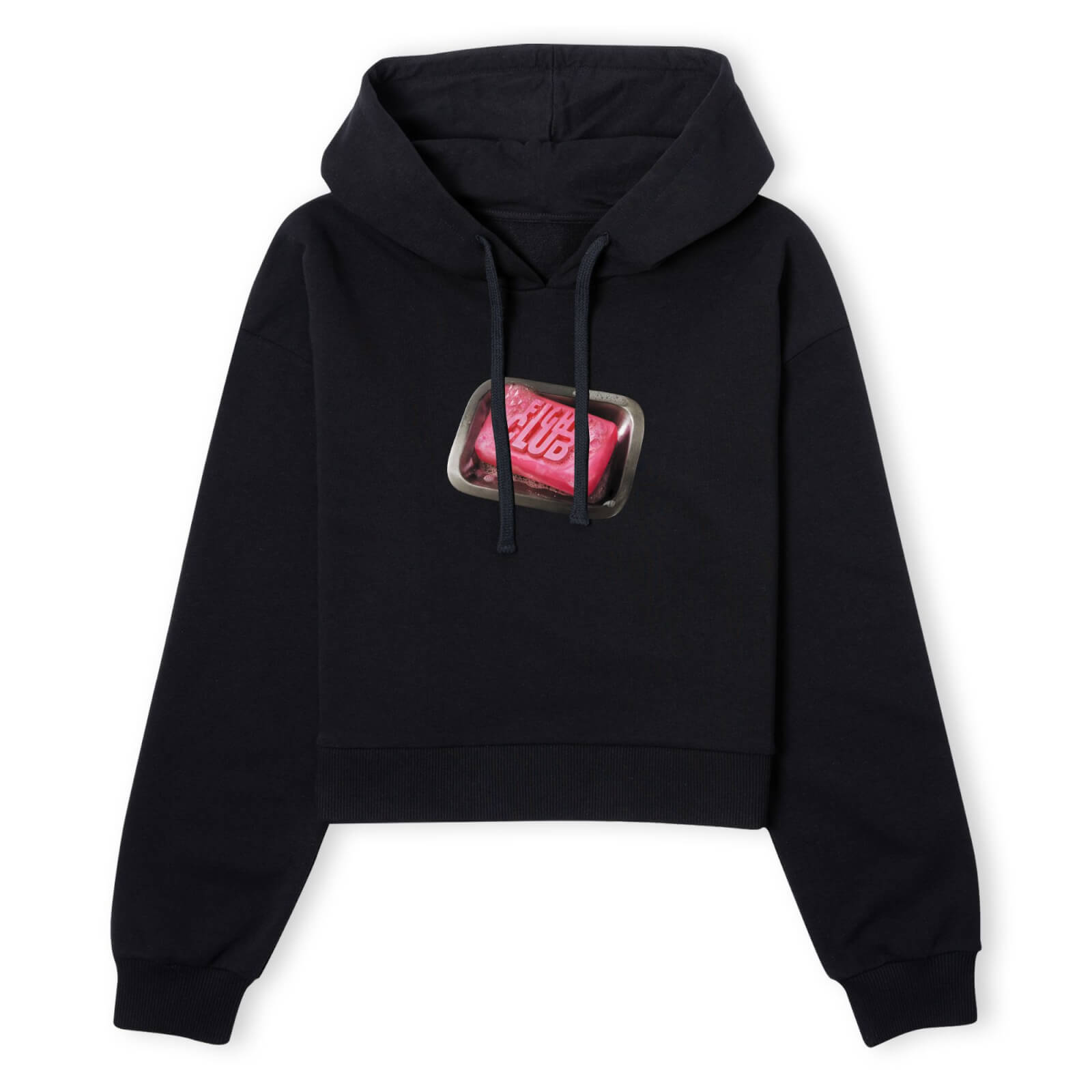 Fight Club Soap Dish Women's Cropped Hoodie - Black - XS - Black