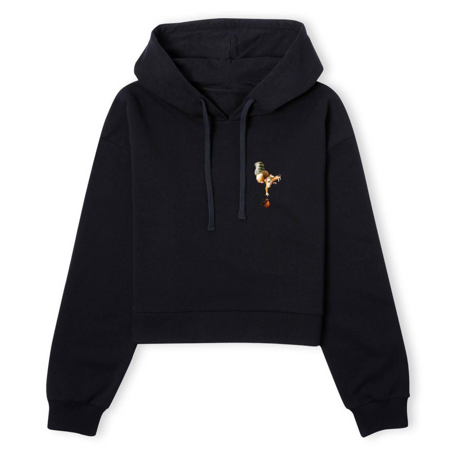 Ice Age Scrat Pocket Women's Cropped Hoodie - Black - XS - Schwarz