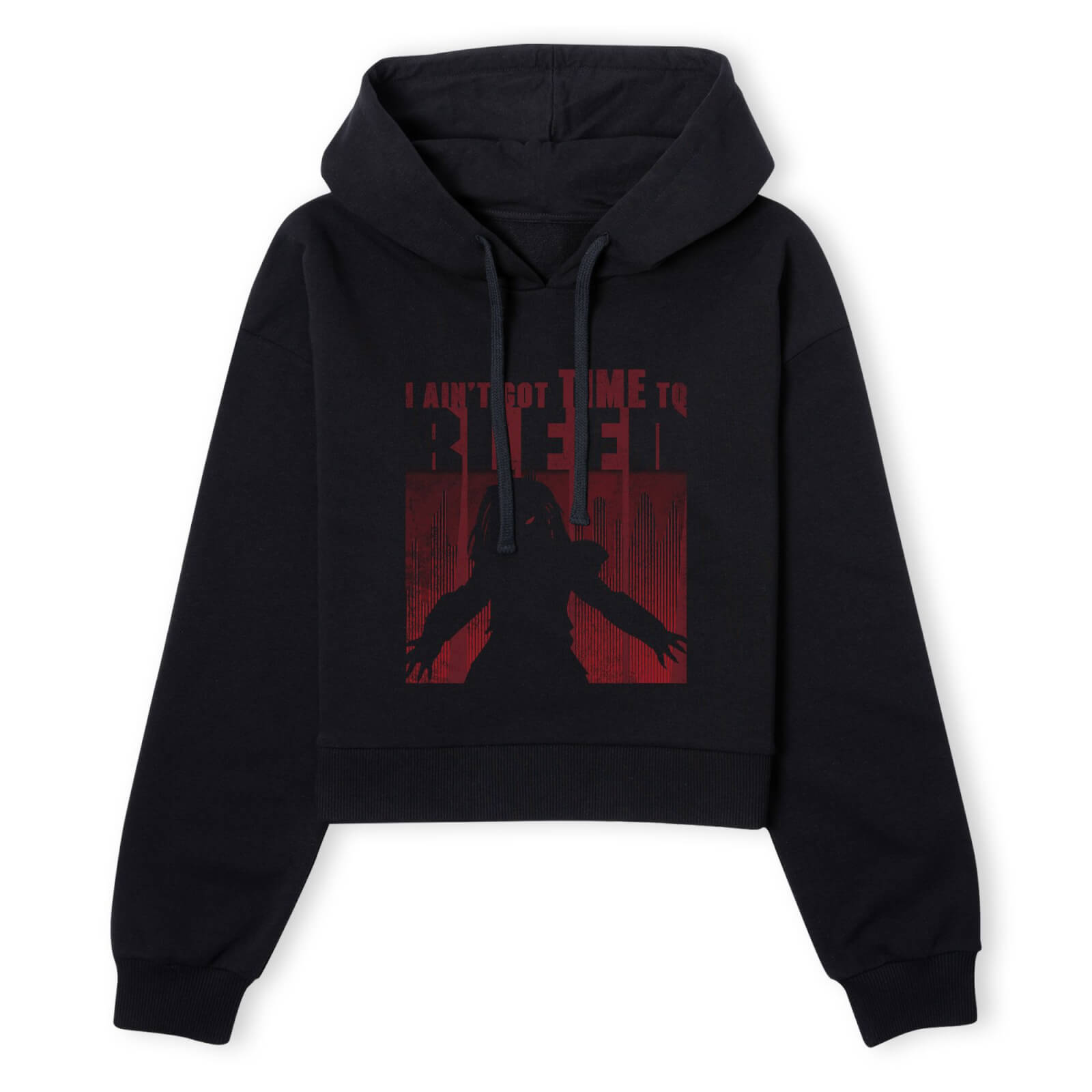 Predator Time To Bleed Women's Cropped Hoodie - Black - XS - Black