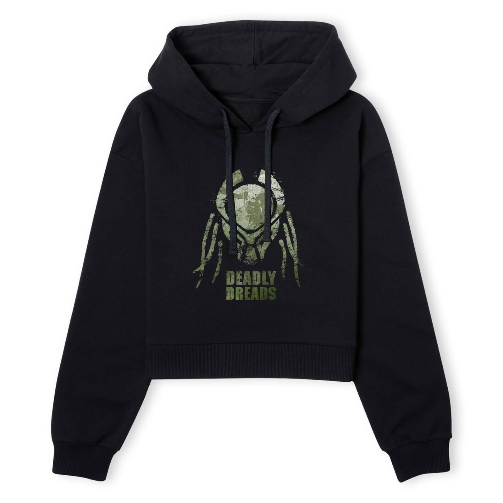 Predator Deadly Dreads Women's Cropped Hoodie - Black - XS - Schwarz