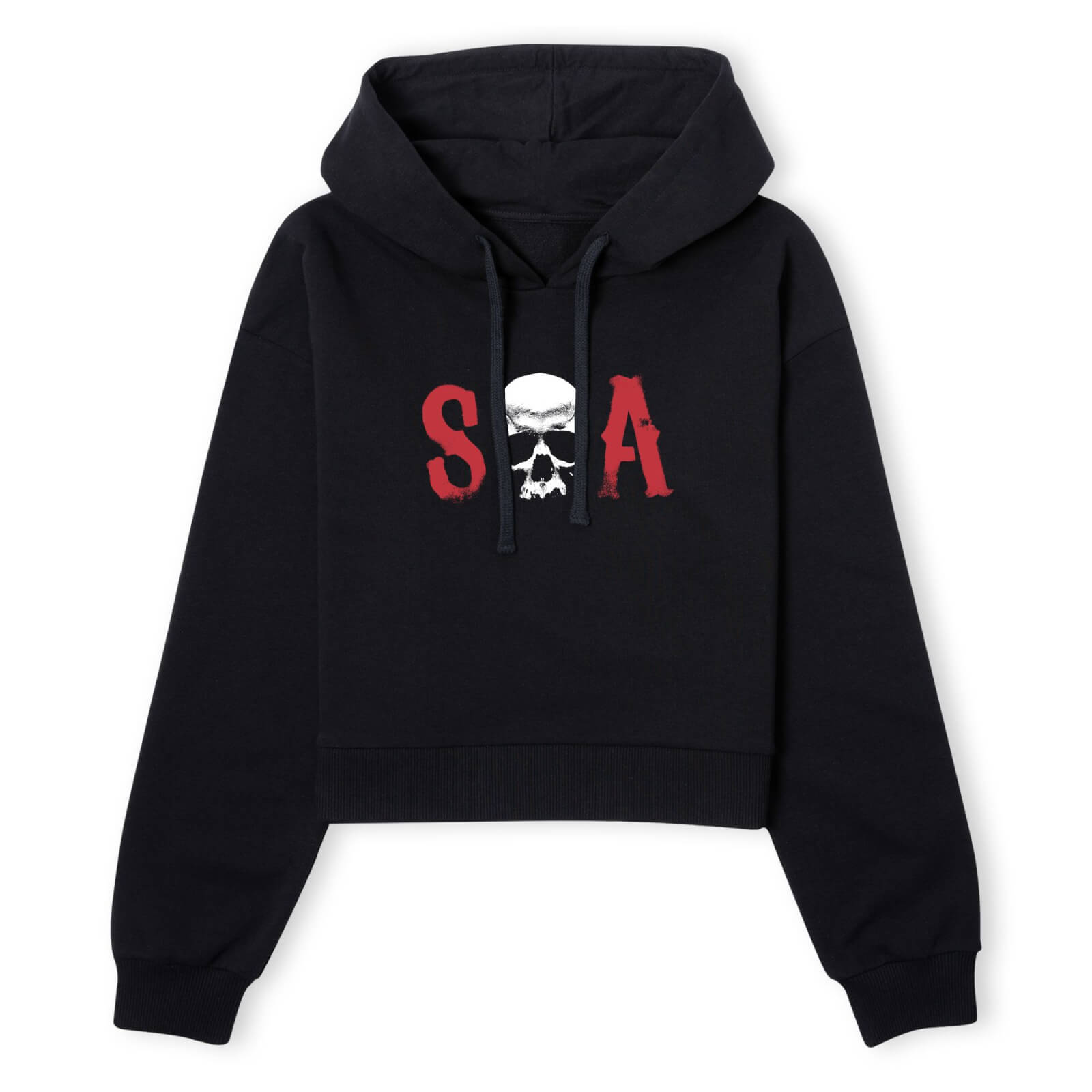 Sons of Anarchy SA Skull Women's Cropped Hoodie - Black - XS - Schwarz