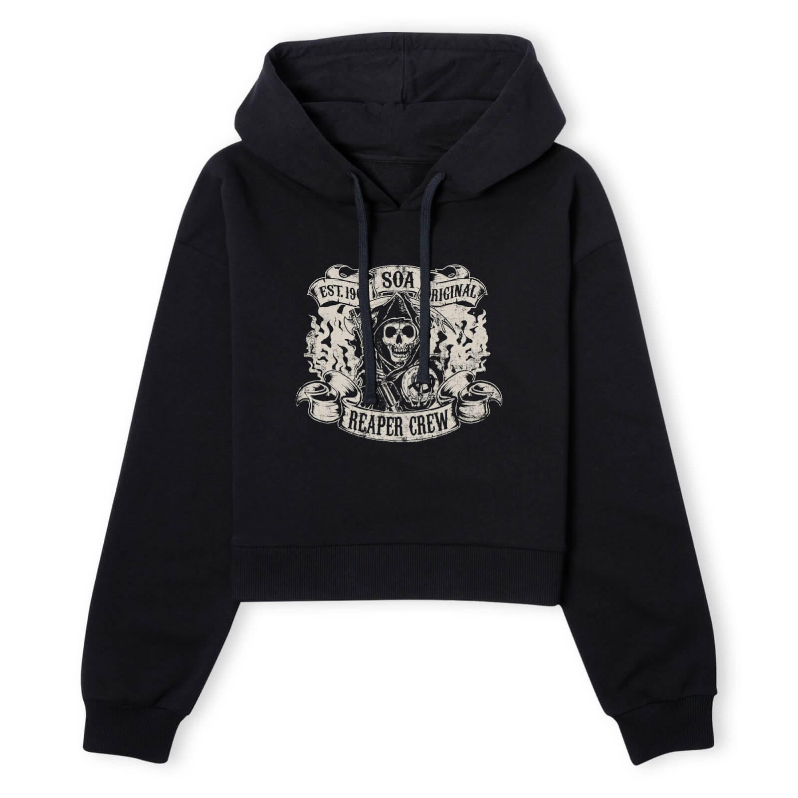 Sons of Anarchy Reaper Crew Women's Cropped Hoodie - Black - XS - Schwarz