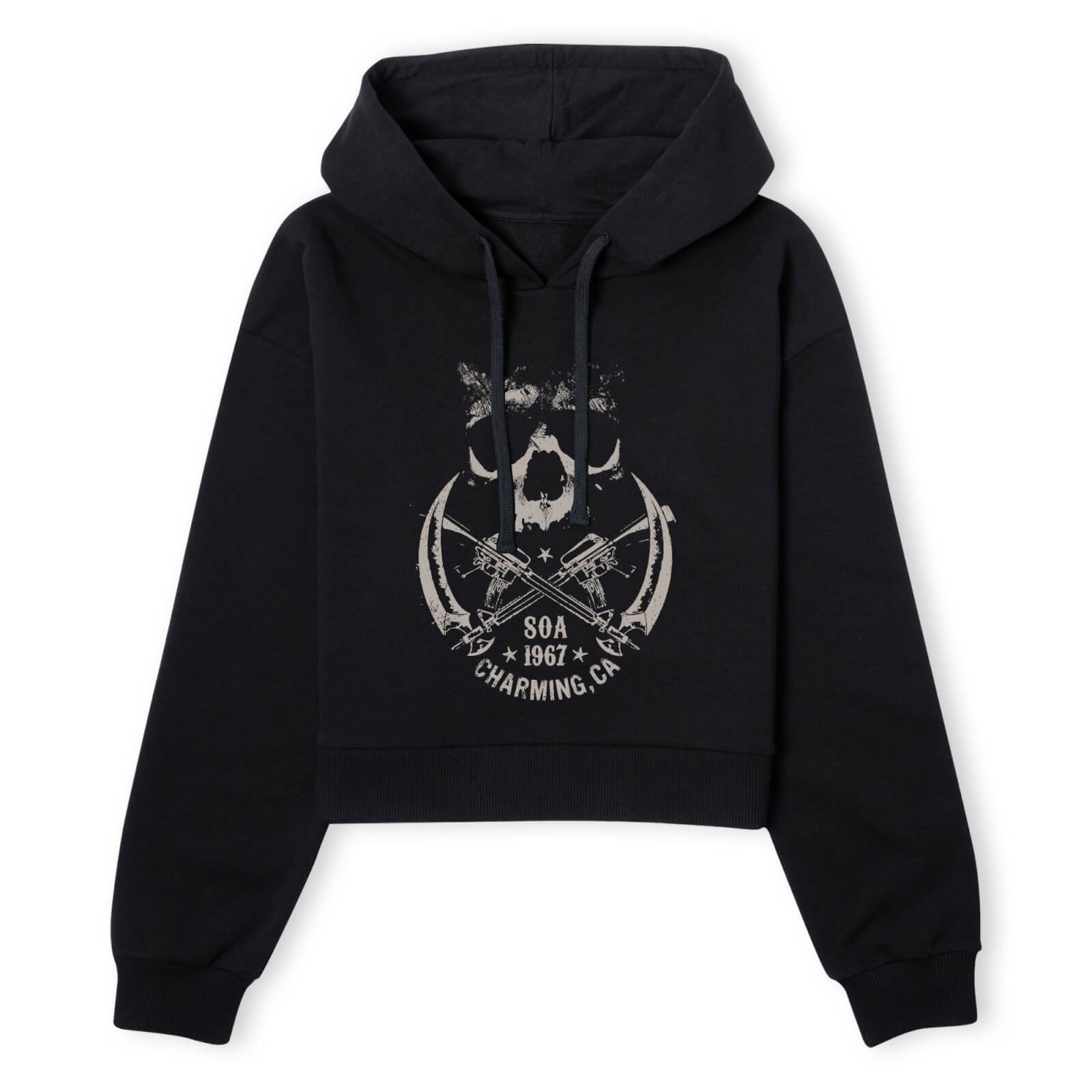 Sons of Anarchy 1967 Charming Women's Cropped Hoodie - Black - XS - Schwarz
