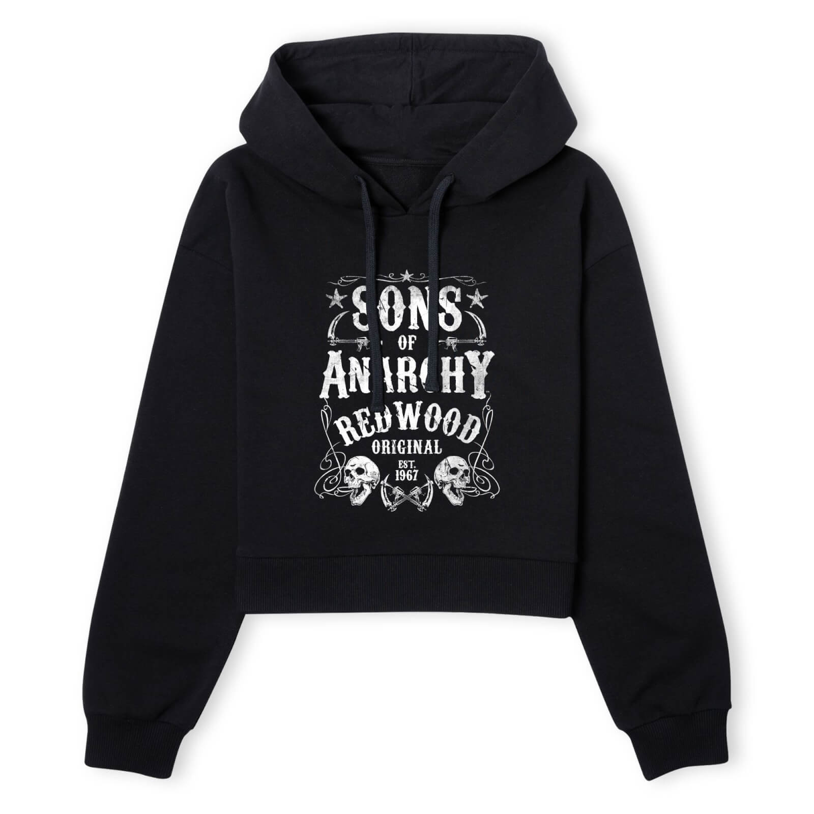 Sons of Anarchy Redwood Original Women's Cropped Hoodie - Black - XS - Schwarz