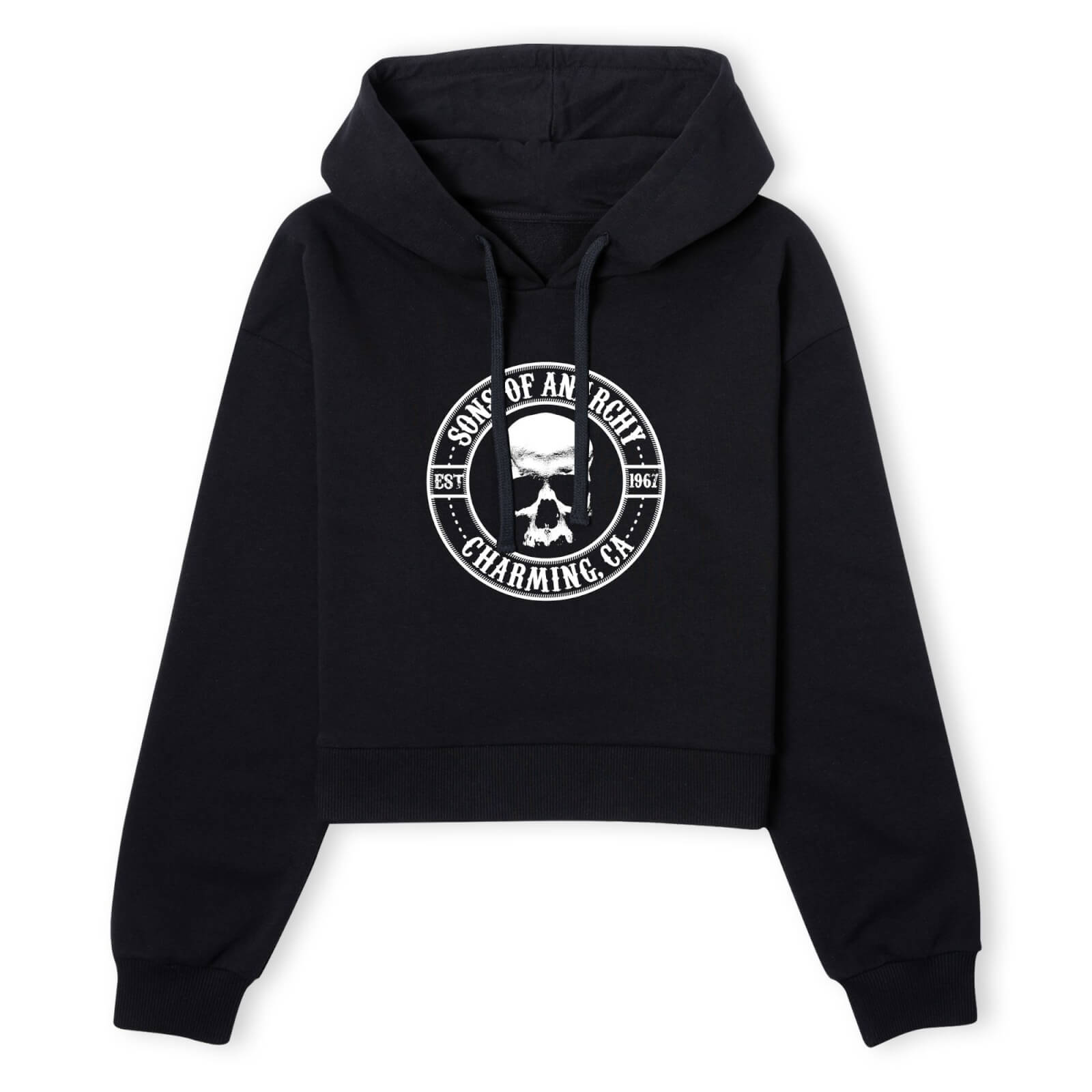 Sons of Anarchy Charming CA Women's Cropped Hoodie - Black - XS - Schwarz