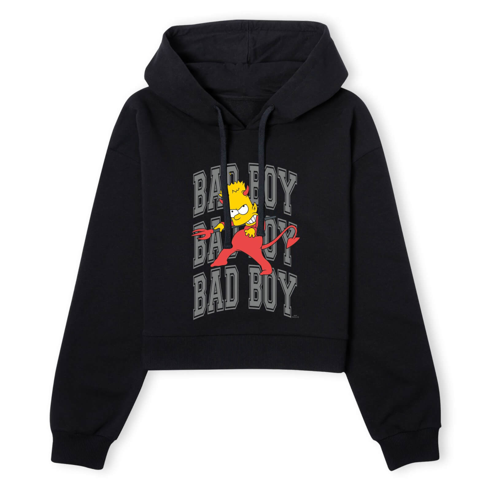 The Simpsons Bad Boy Bart Women's Cropped Hoodie - Black - XS - Schwarz