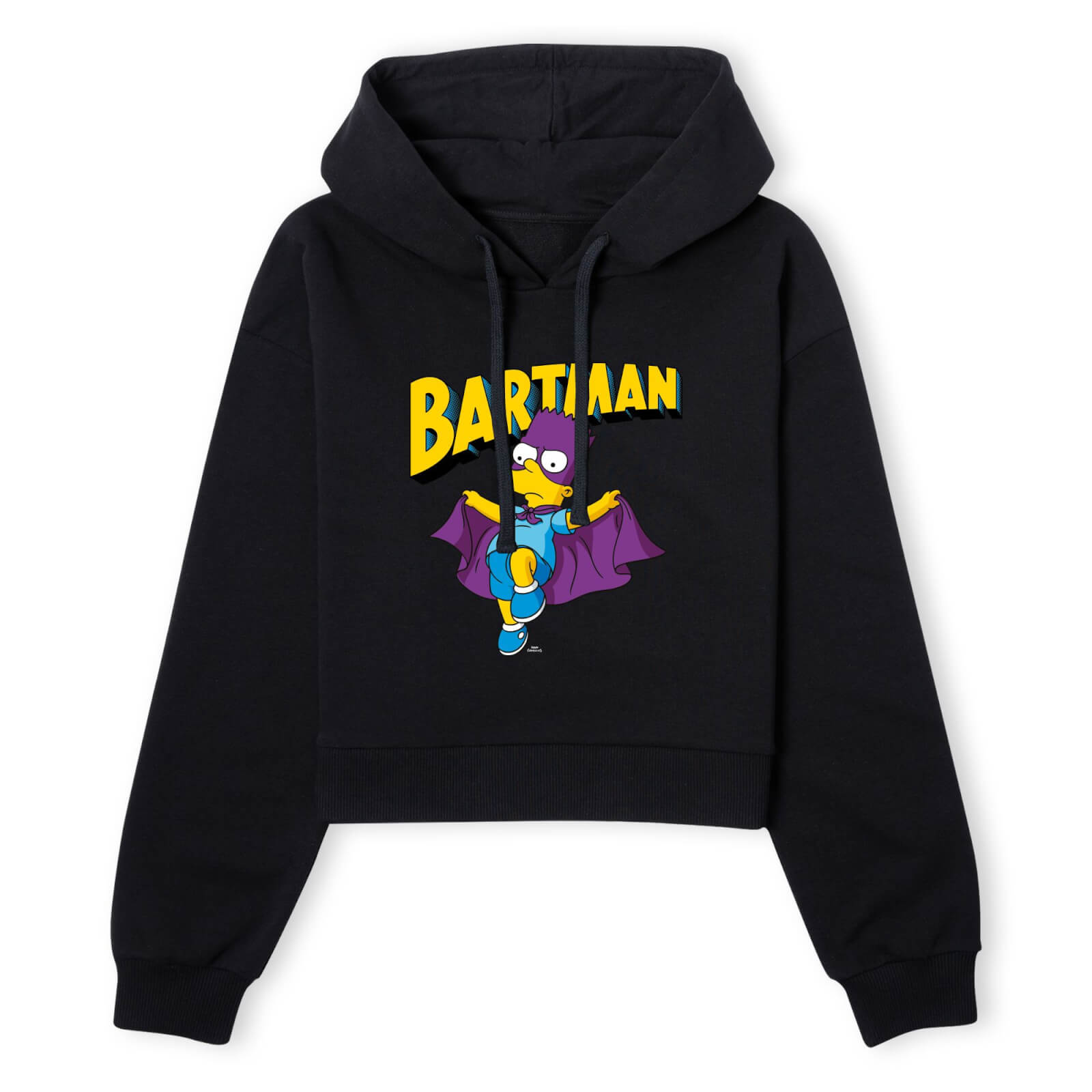 The Simpsons Bartman Women's Cropped Hoodie - Black - XS - Schwarz