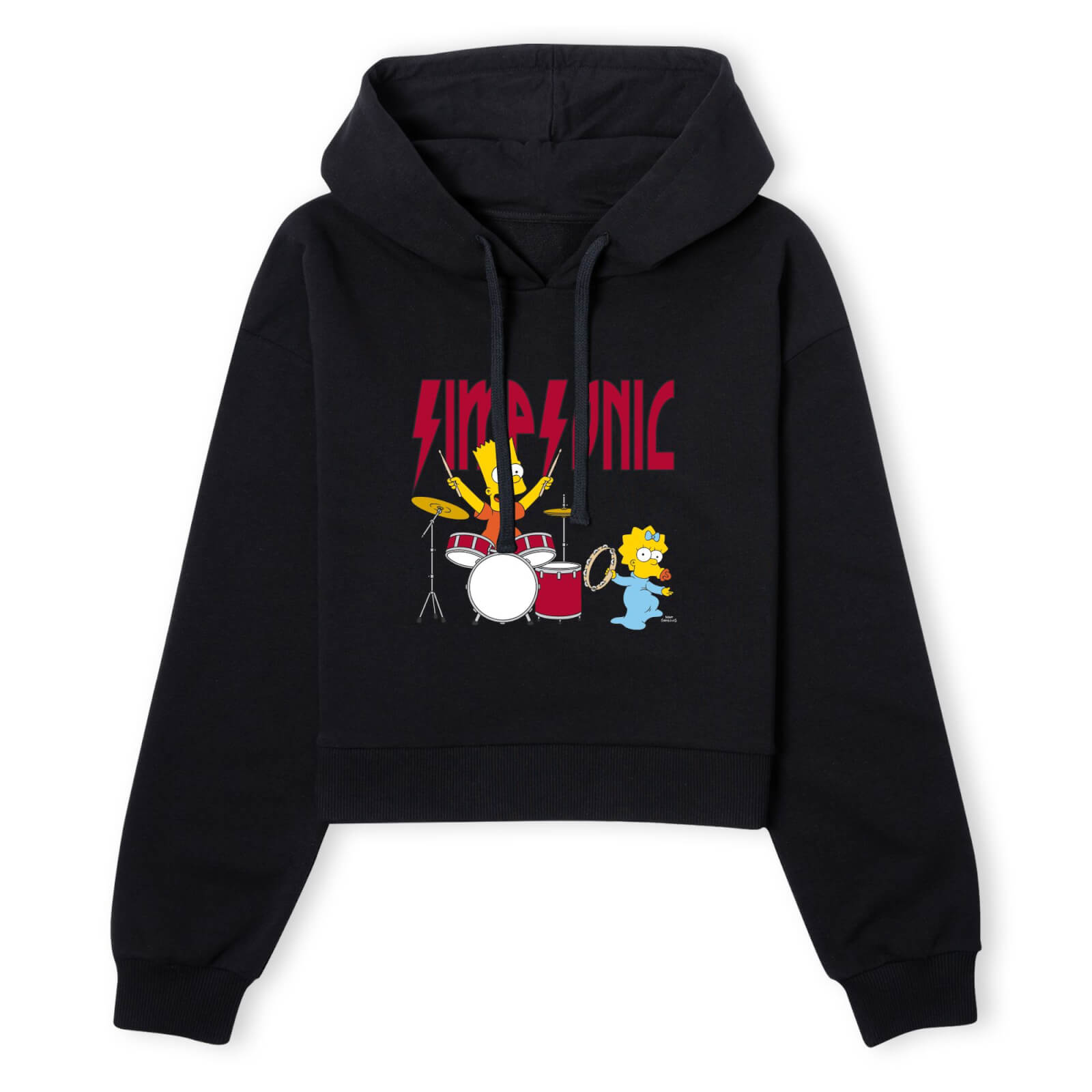 The Simpsons Simpsonic Women's Cropped Hoodie - Black - XS - Black