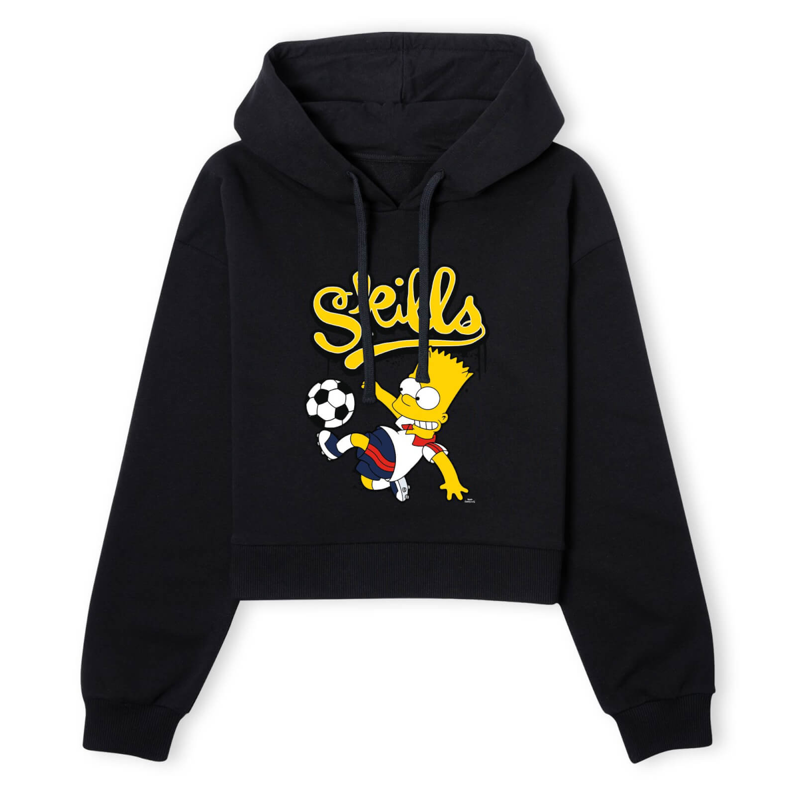 The Simpsons Bart Skills Women's Cropped Hoodie - Black - XS - Schwarz