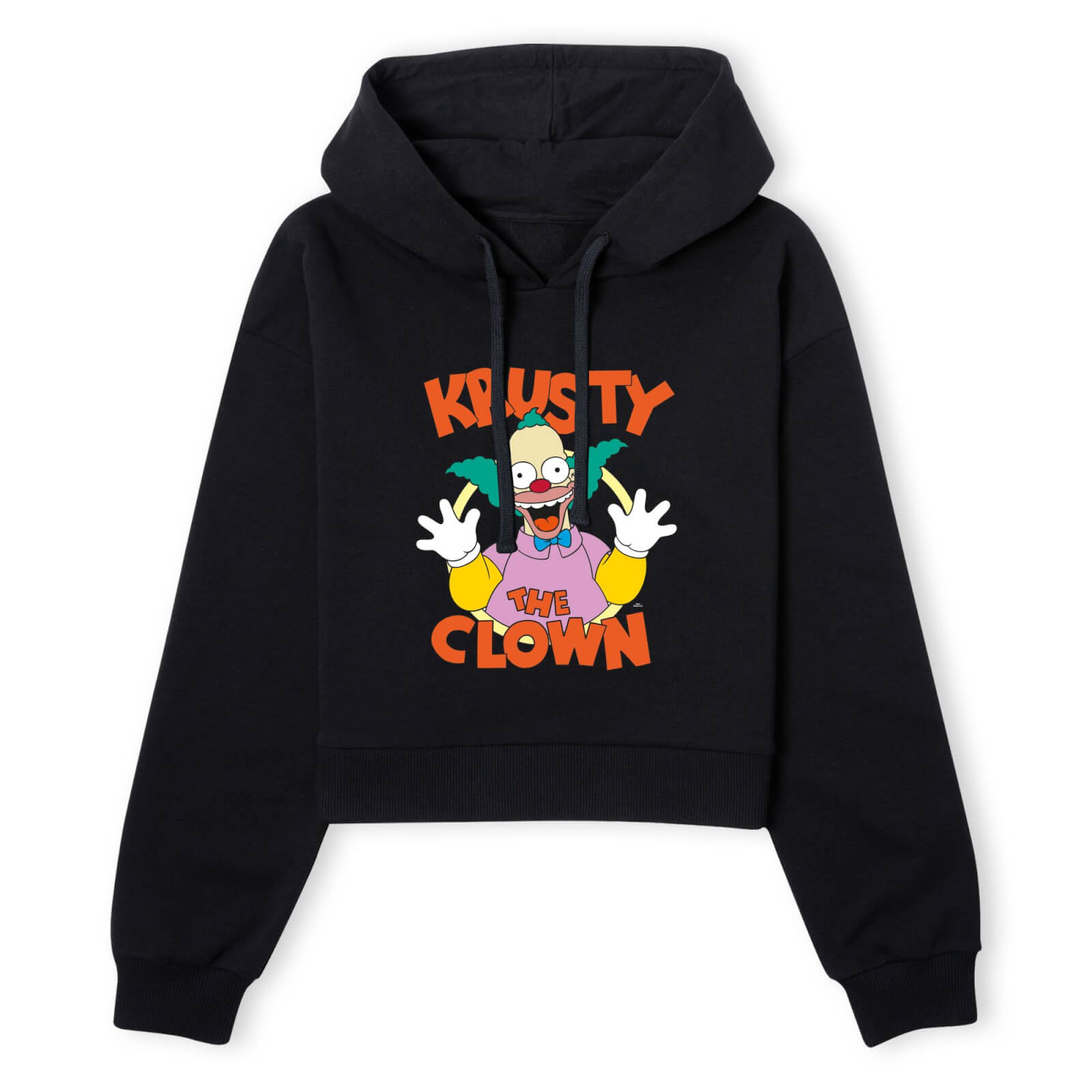 The Simpsons Krusty The Clown Women's Cropped Hoodie - Black - XS - Schwarz