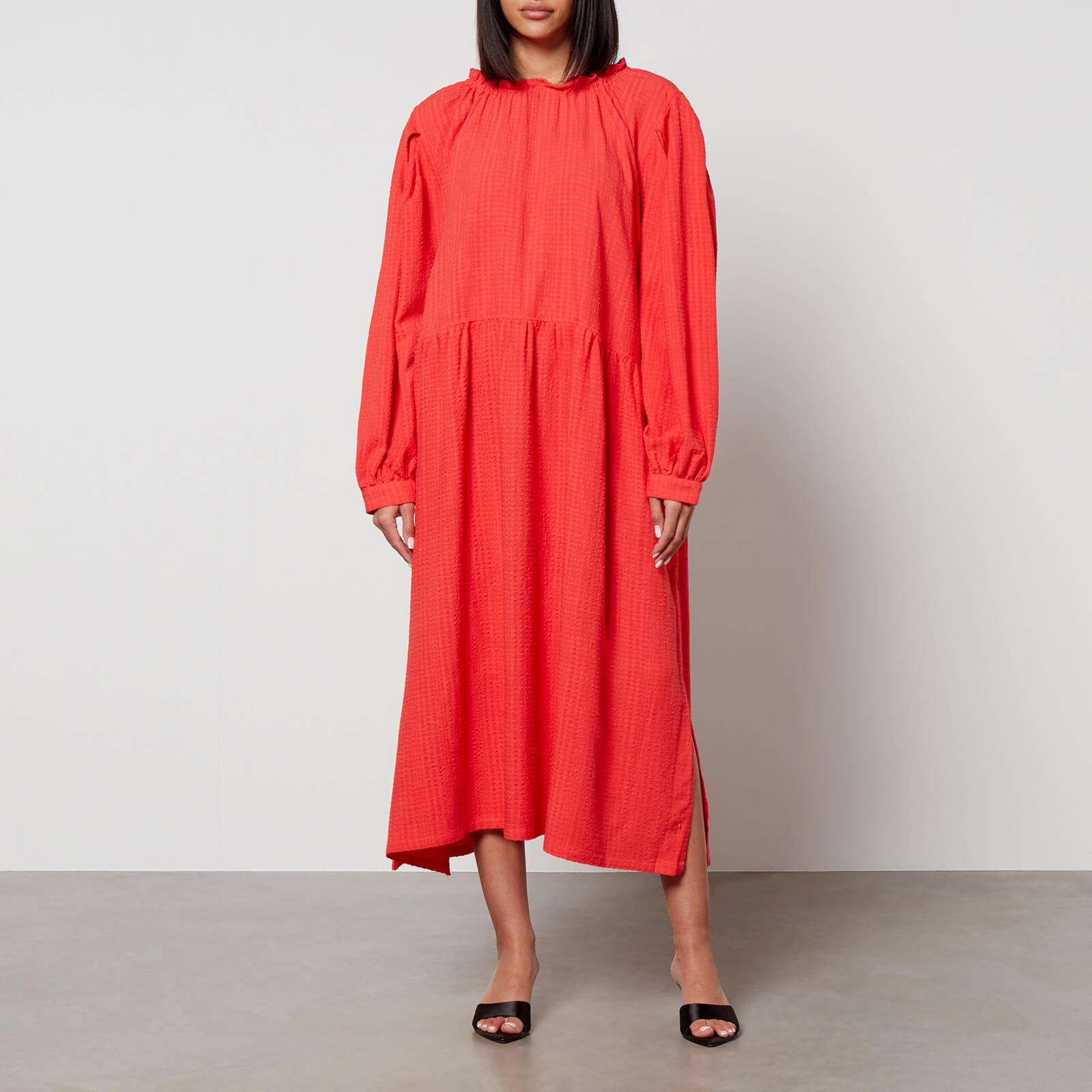 Toit Volant Moonrise Cloqué Midi Dress - XS/S