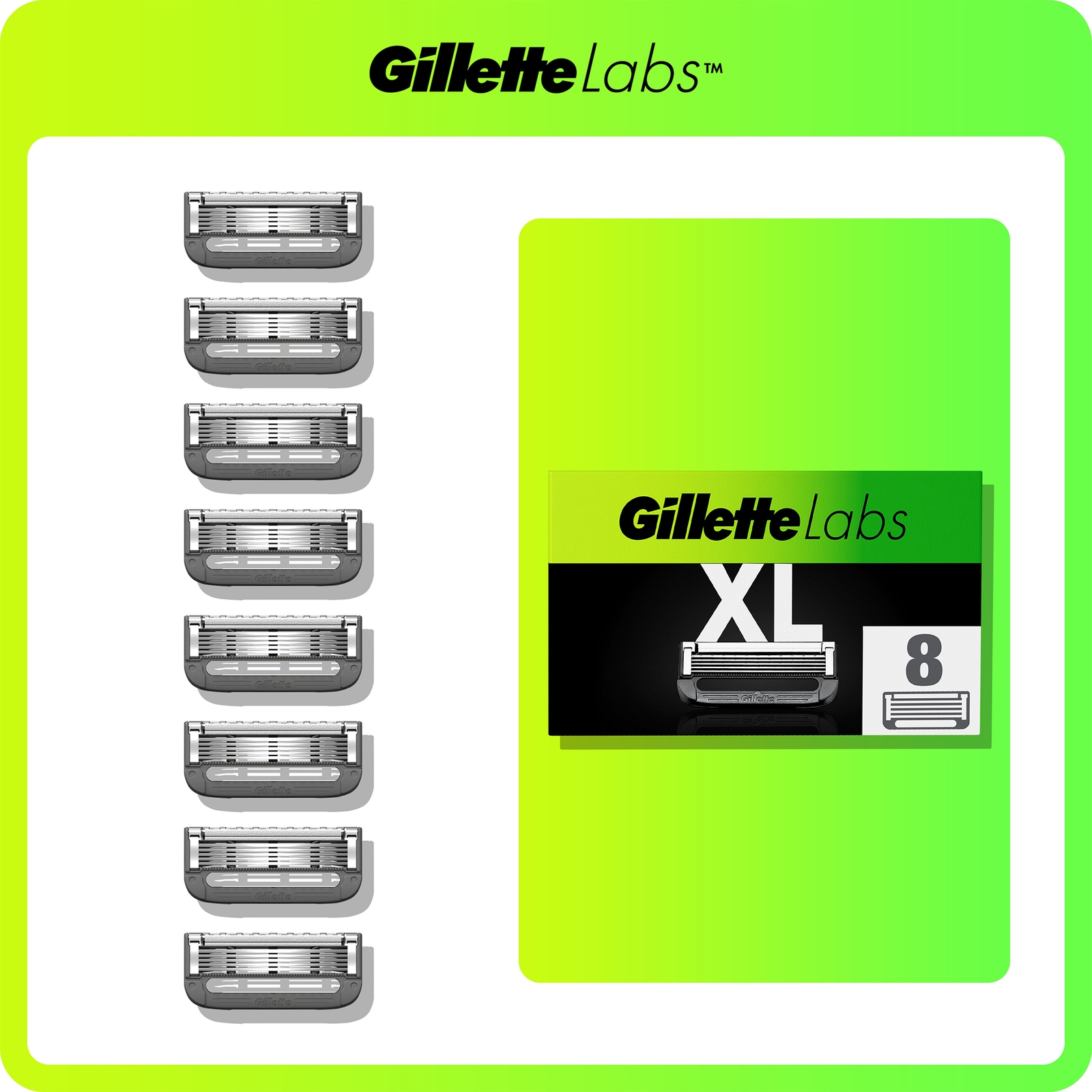 Gillette Labs Razor Blades Refill Packs - 8 Pack