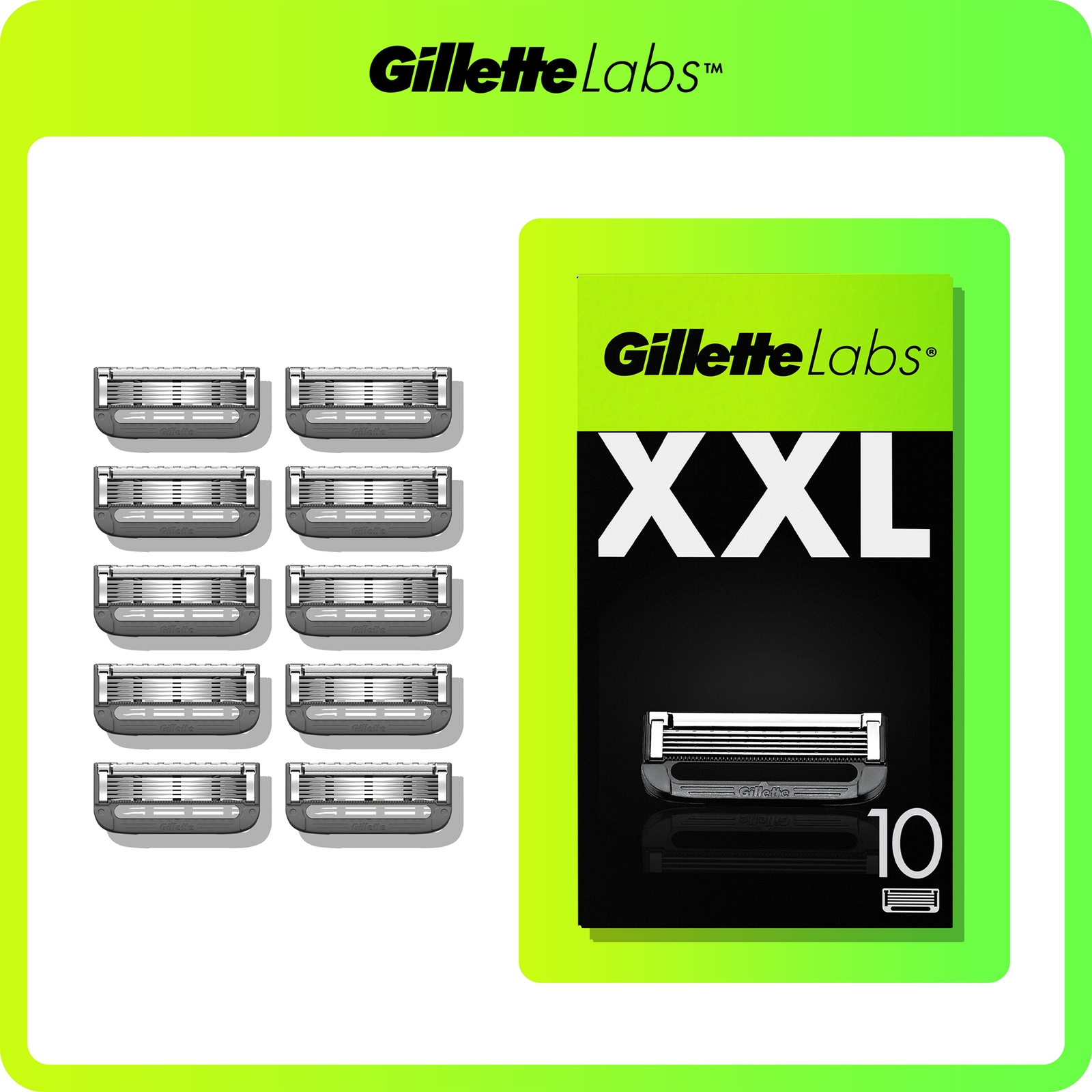 Gillette Labs Razor Blades Refill Packs - 10 Pack
