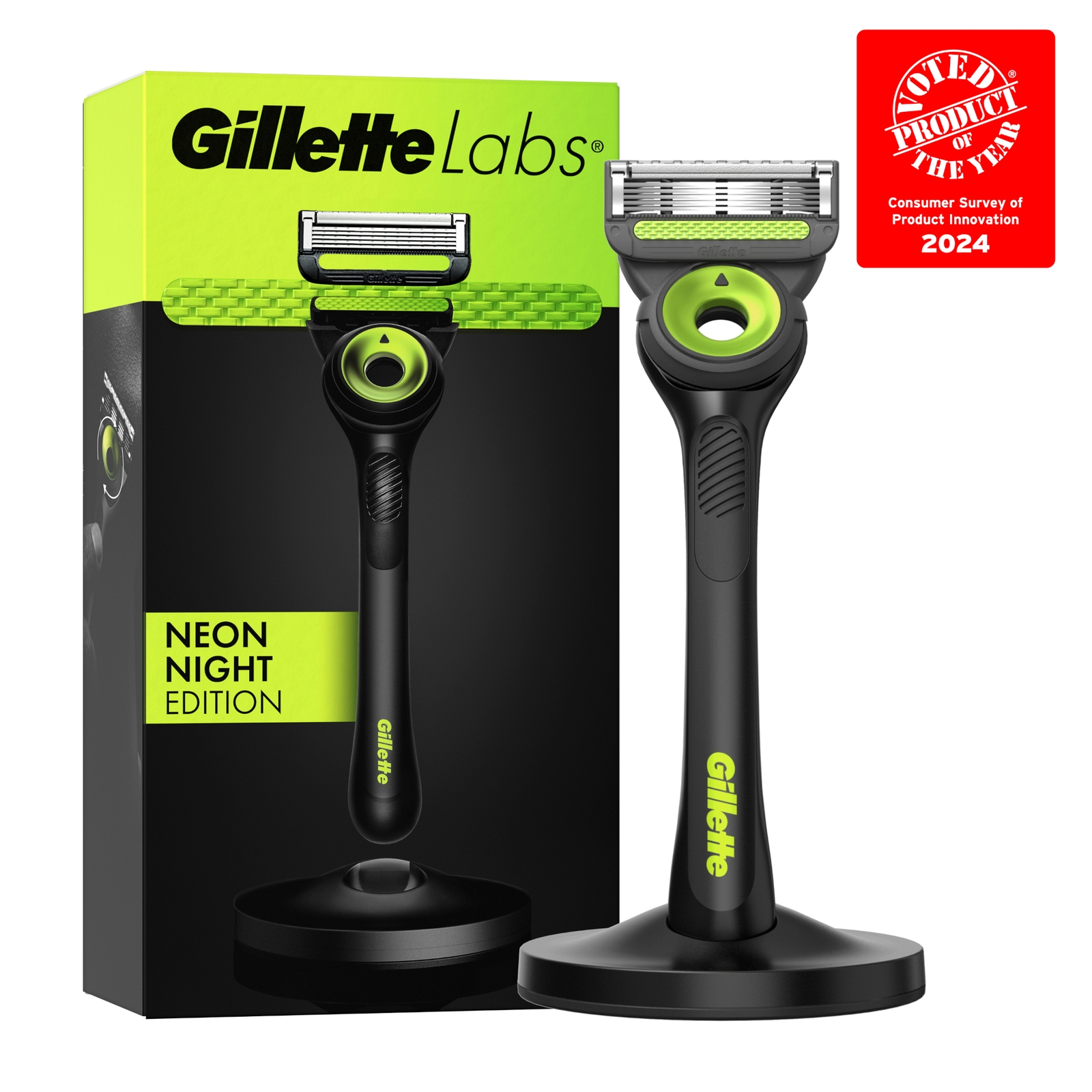 Gillette Labs Neon Night Razor Neon Night Green