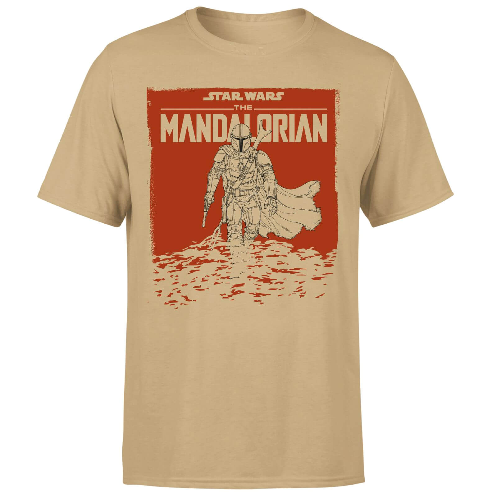 Star Wars The Mandalorian Storm Men's T-Shirt - Tan - S