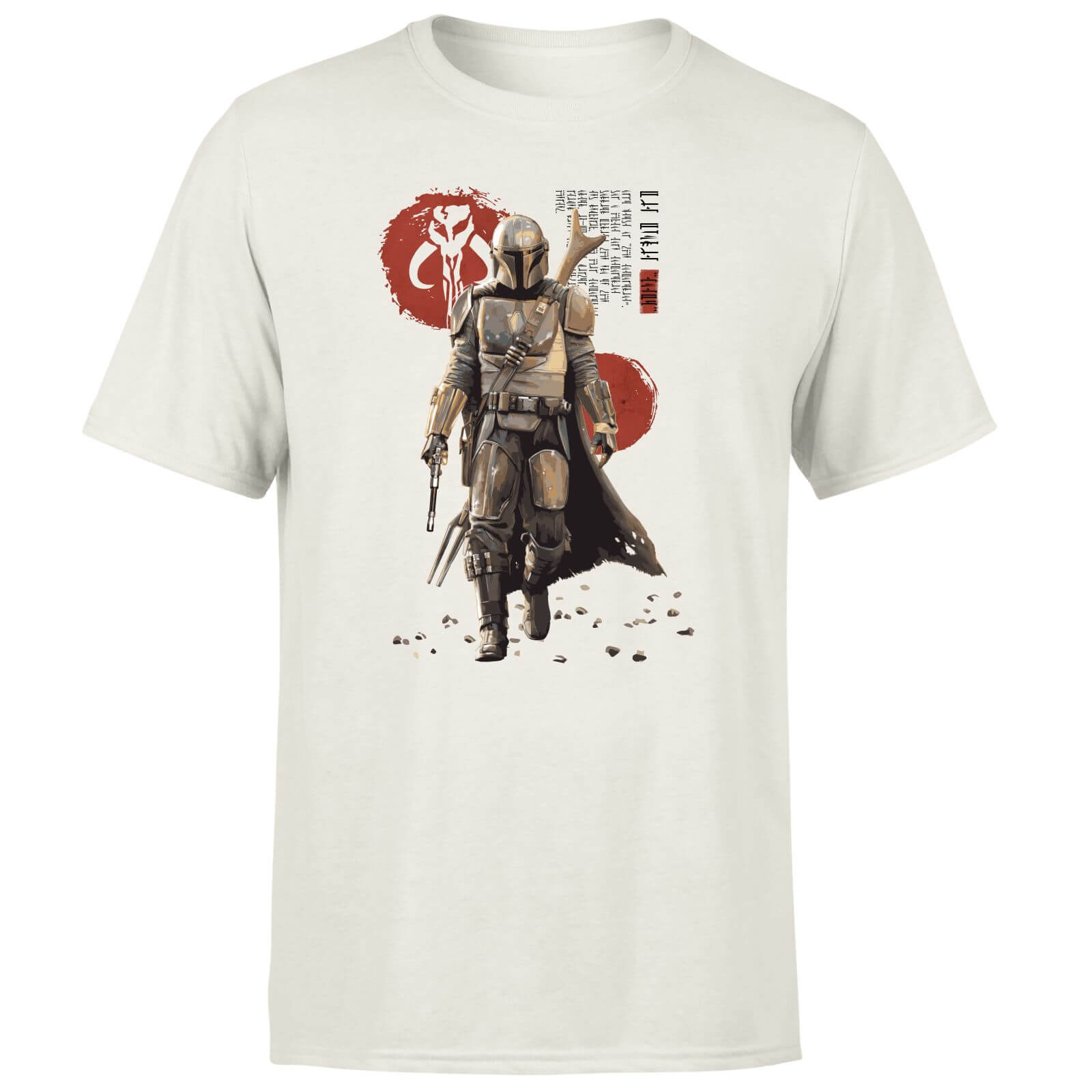 Star Wars The Mandalorian Mando'a Script Men's T-Shirt - Cream - L